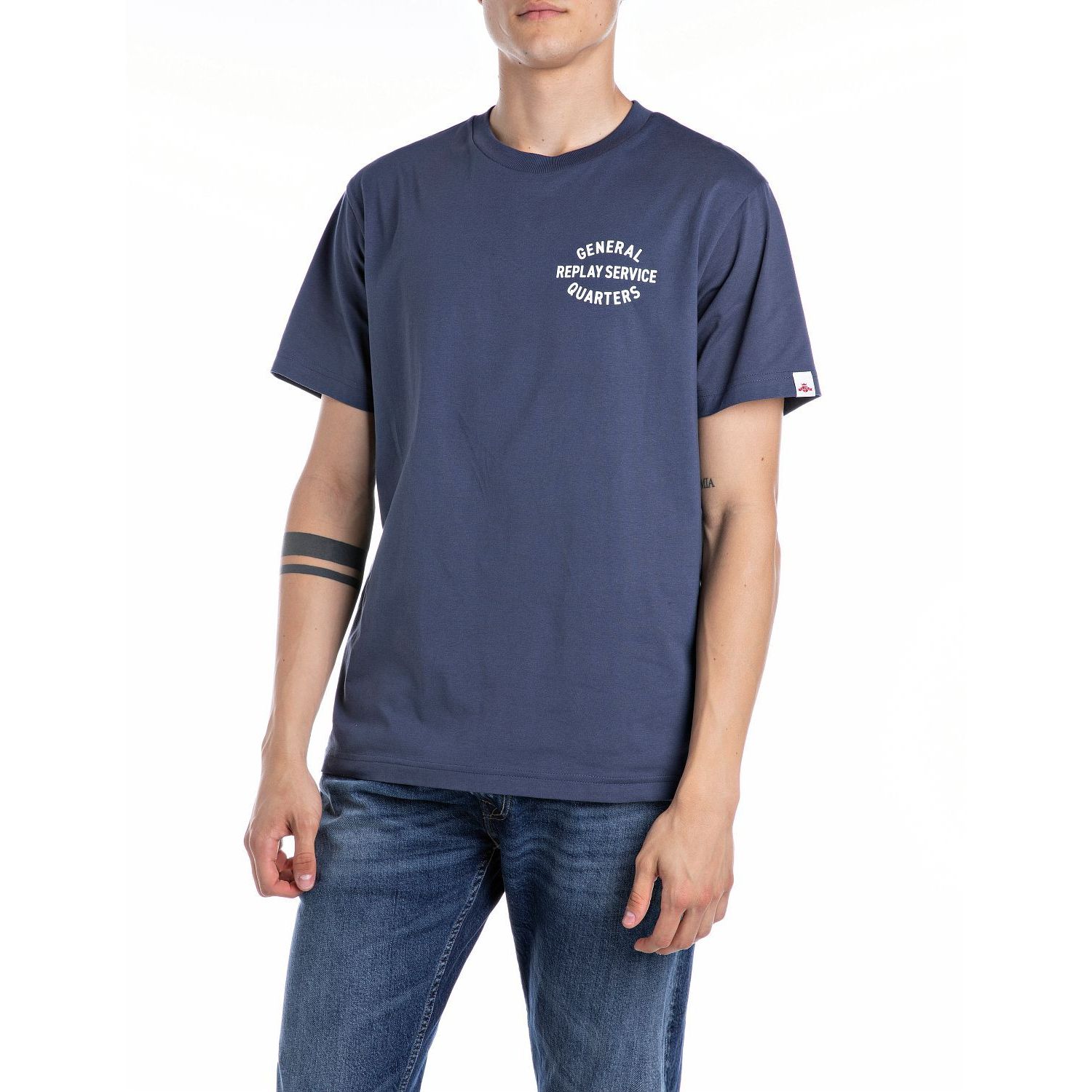 Replay m3049 23732p t-shirt medium blue
