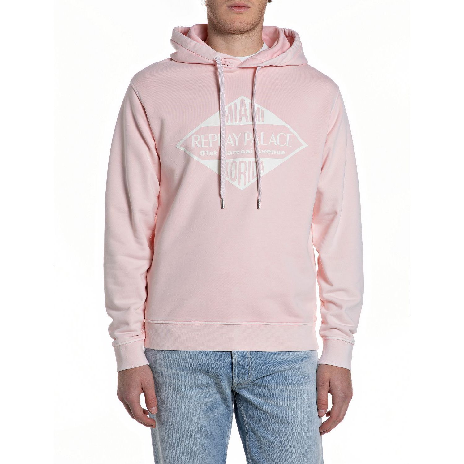 Replay sweatshirt m3326 24034g roze