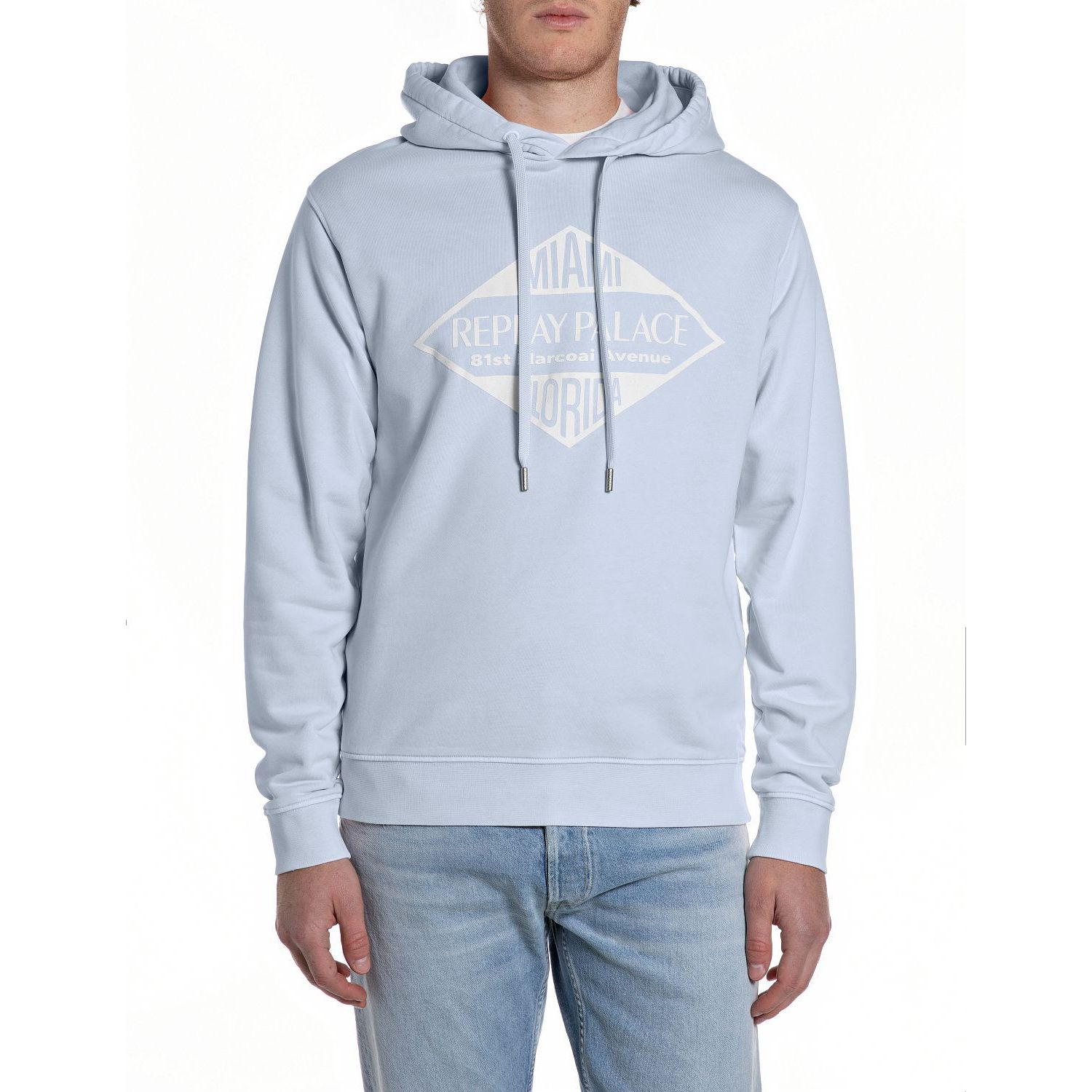 Replay sweatshirt m3326 24034g grijs