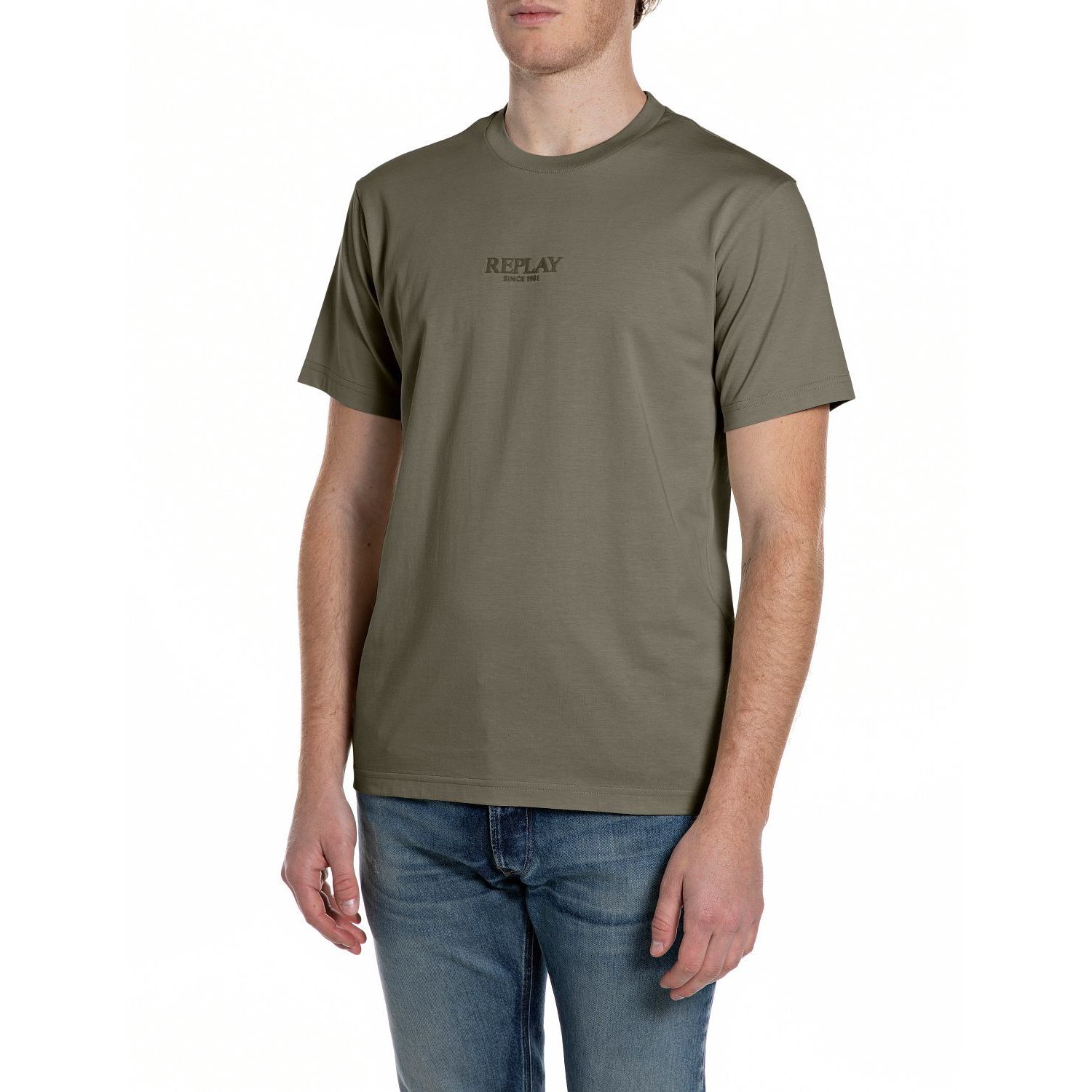 Replay t-shirt m3347 2660 groen