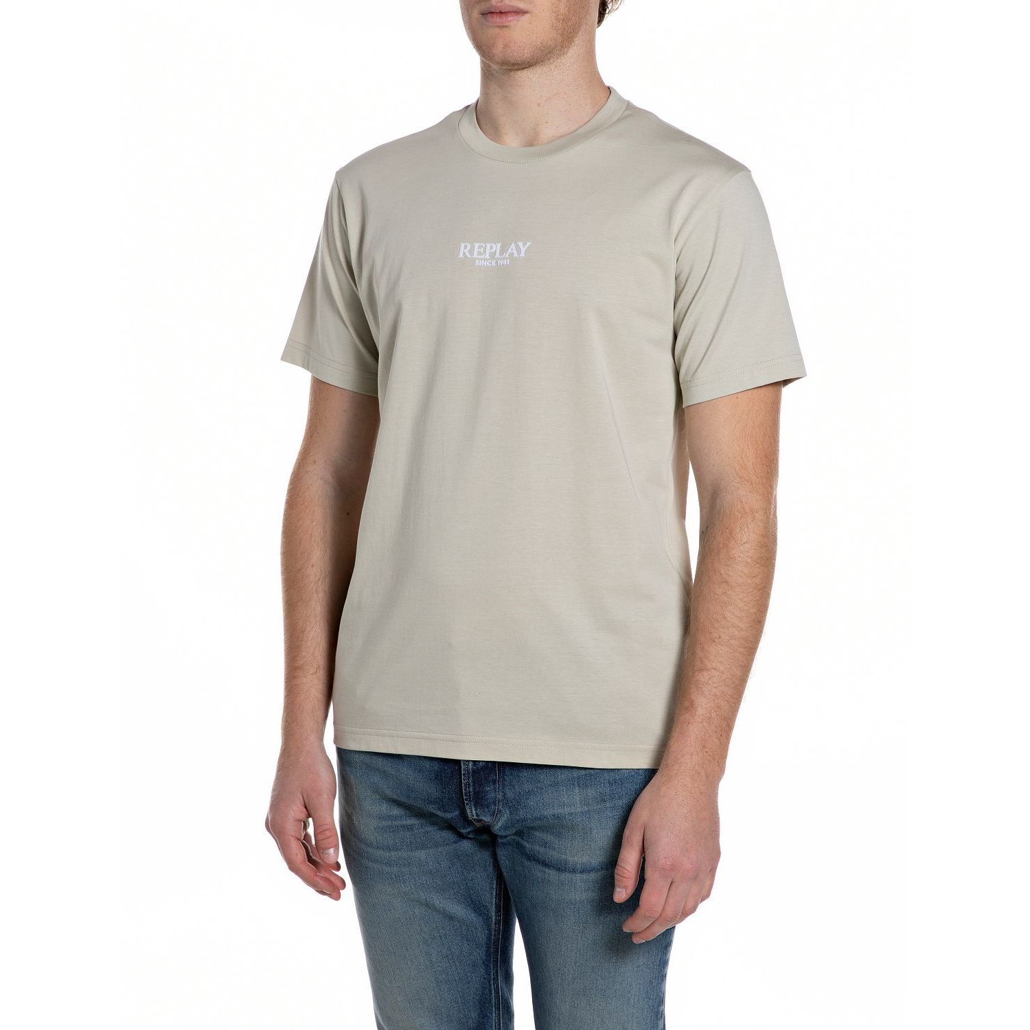 Replay t-shirt m3347 2660 taupe
