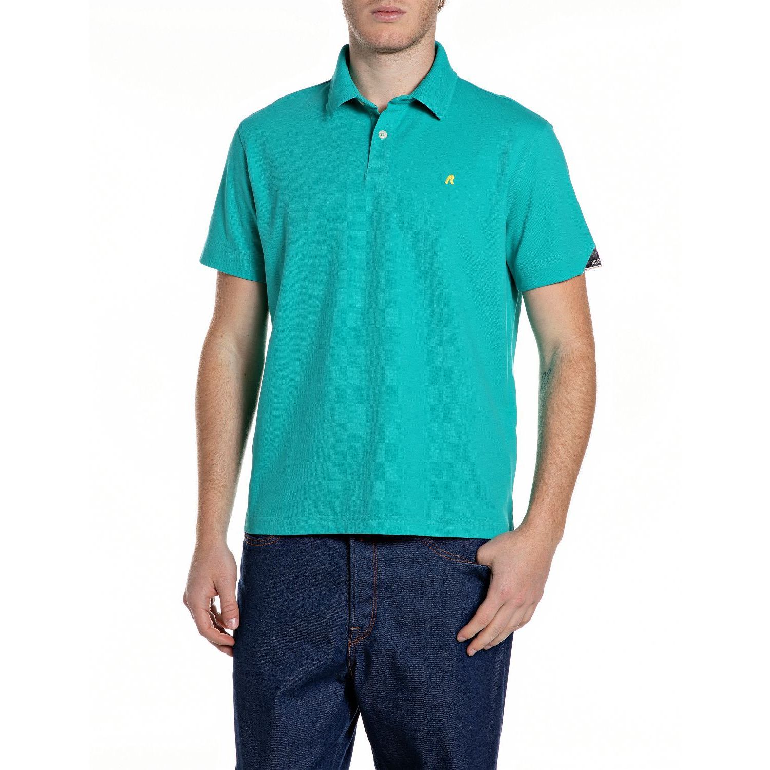 Replay polo m3431 21868 blauw