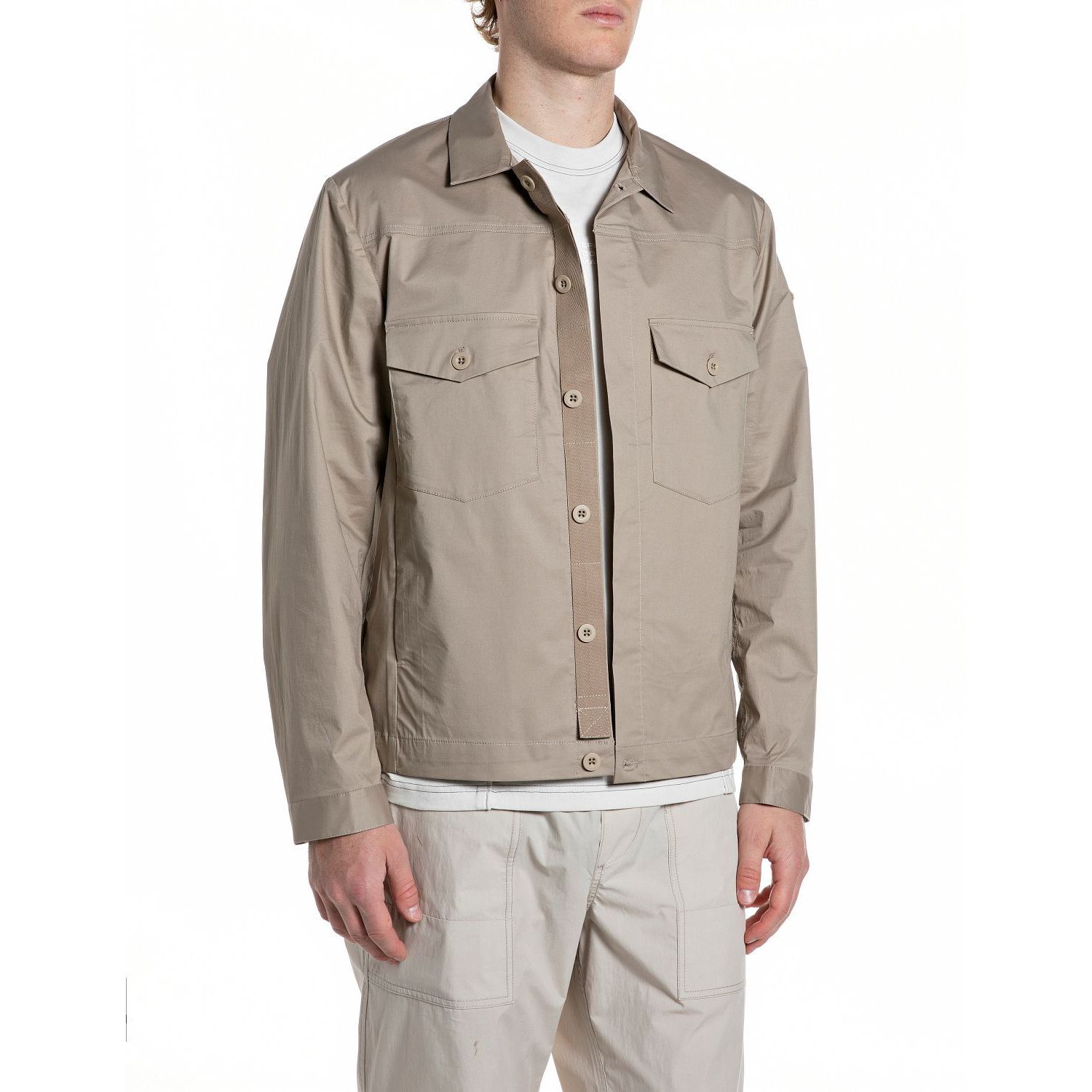 Replay jacket m8526 85122 taupe