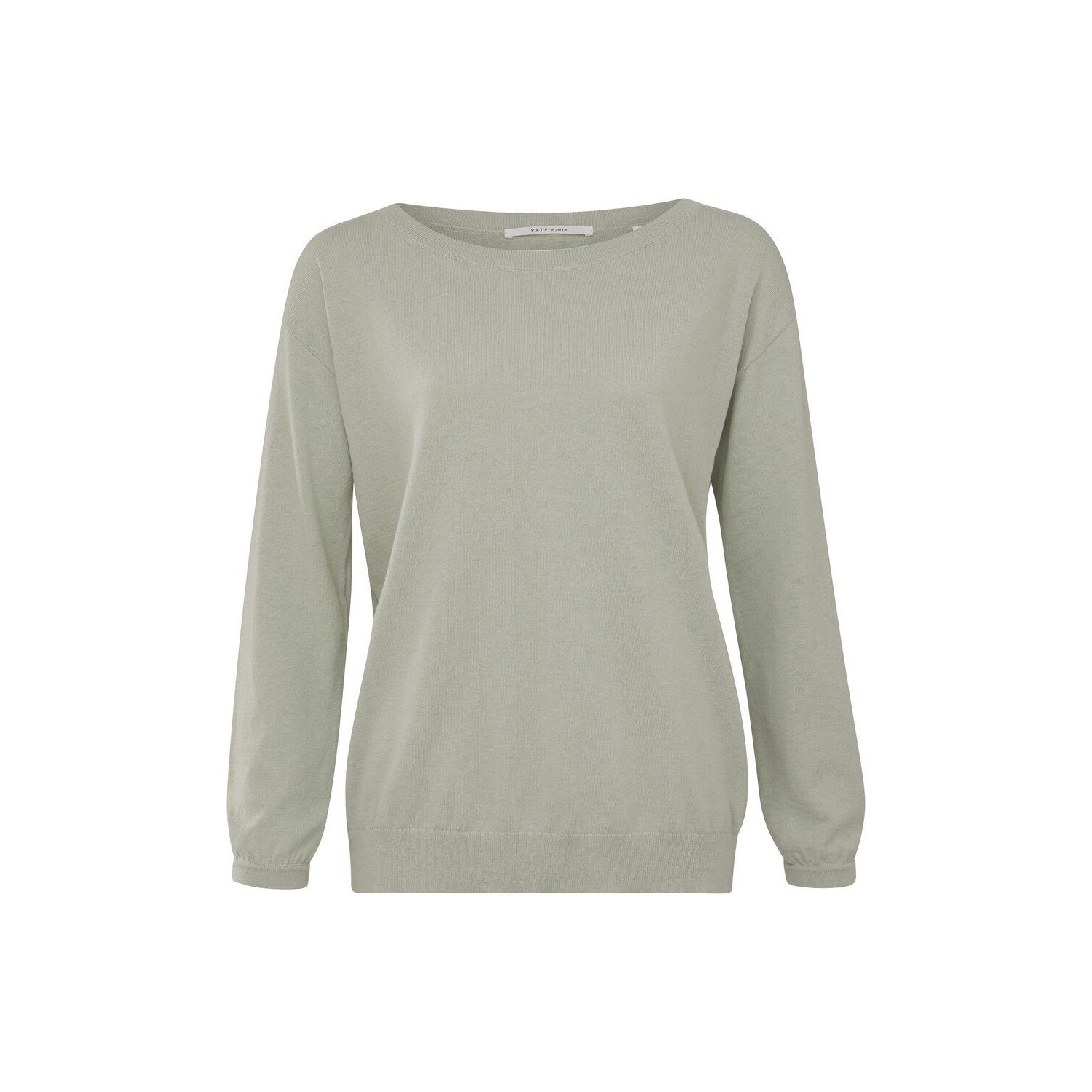 Yaya boatneck sweater l/s soft mineral gray