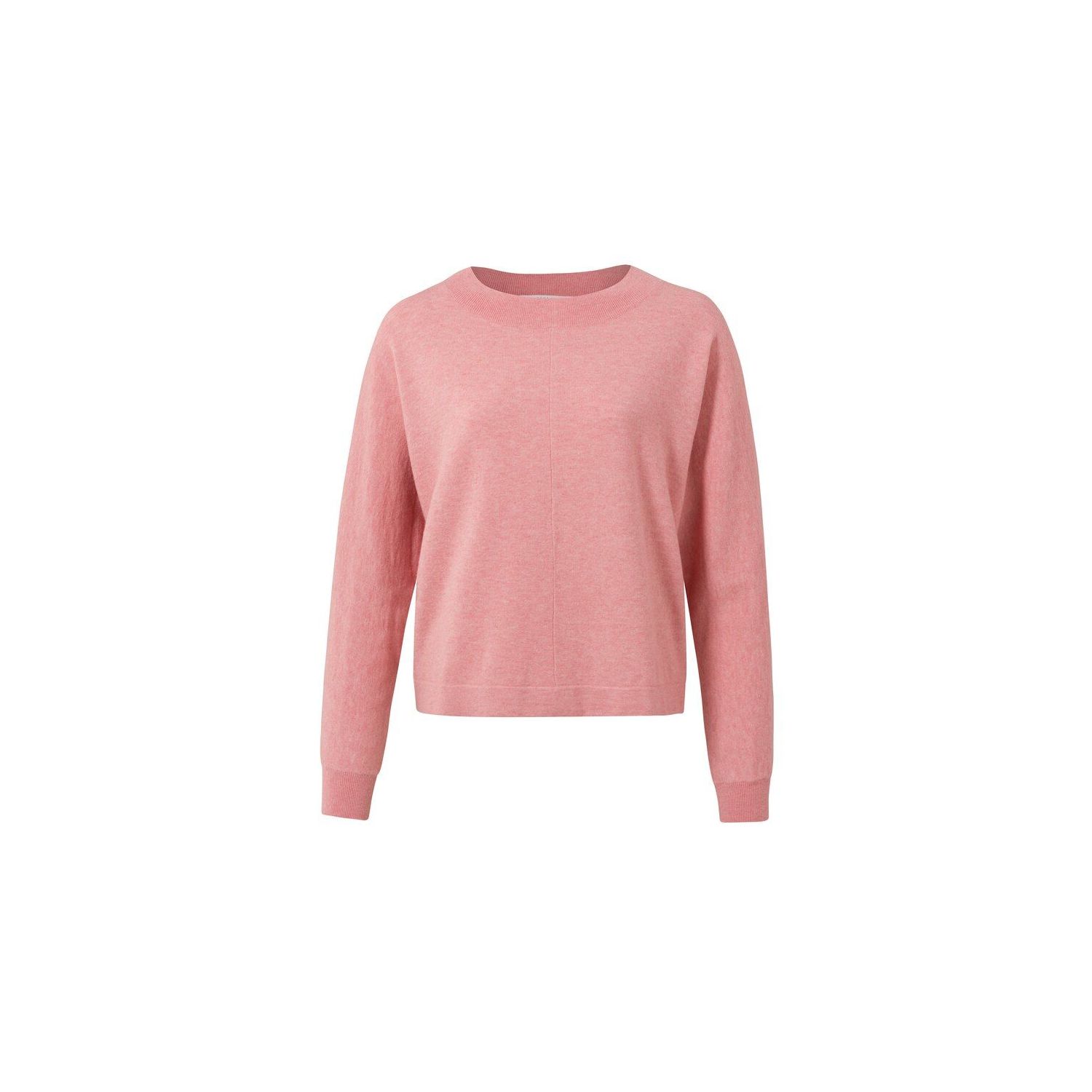 Yaya batwing sweater with front seam vintage pink