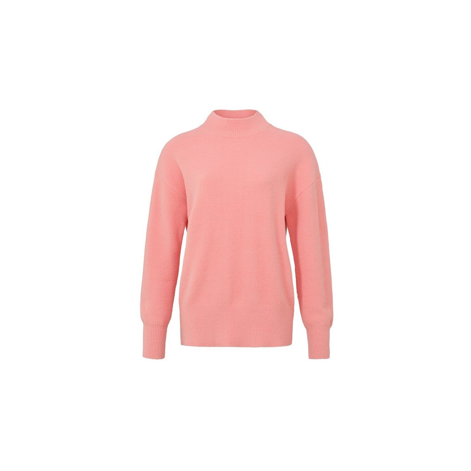 Yaya l/s sweater with high neckline vintage pink