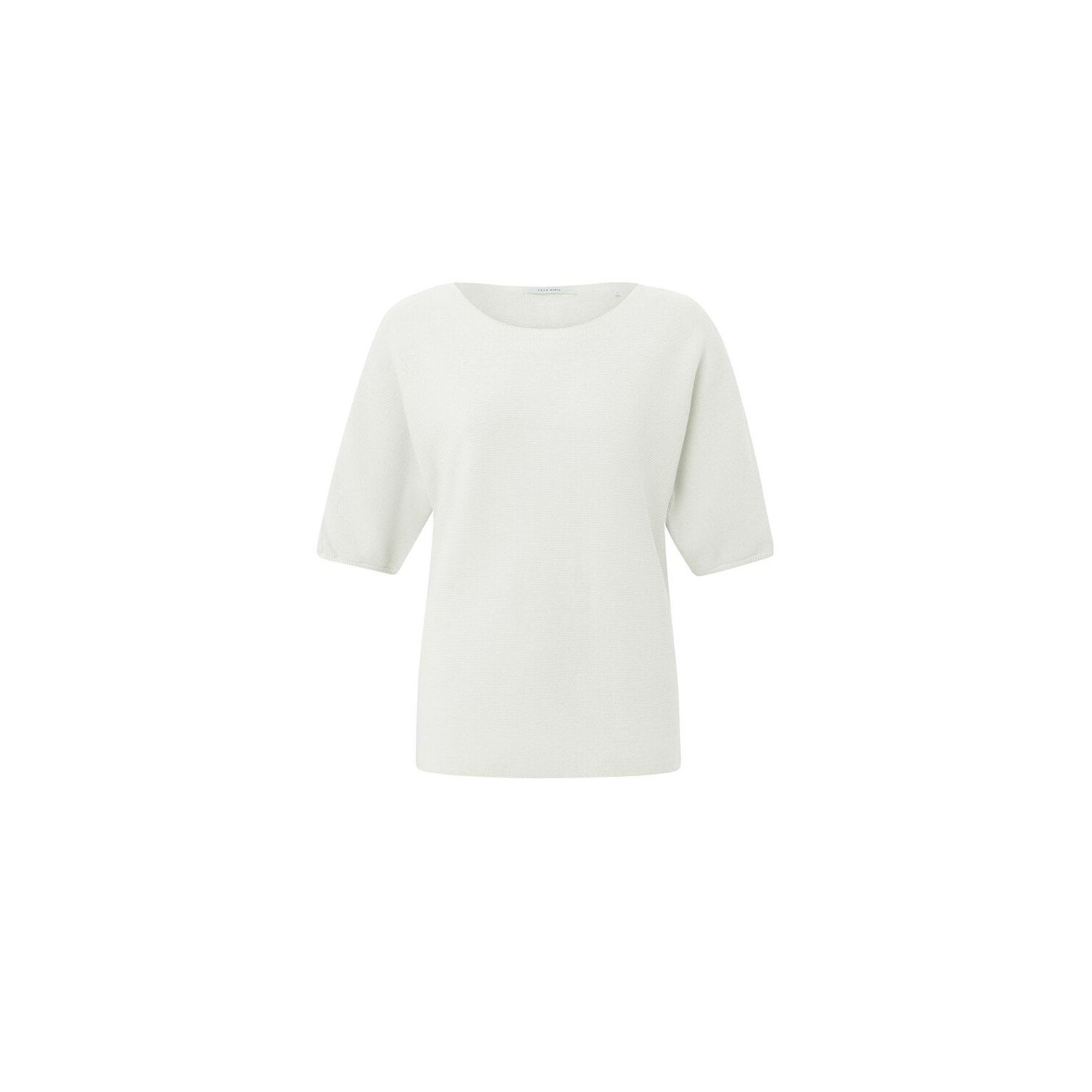 Yaya puff short sleeve sweater wool white