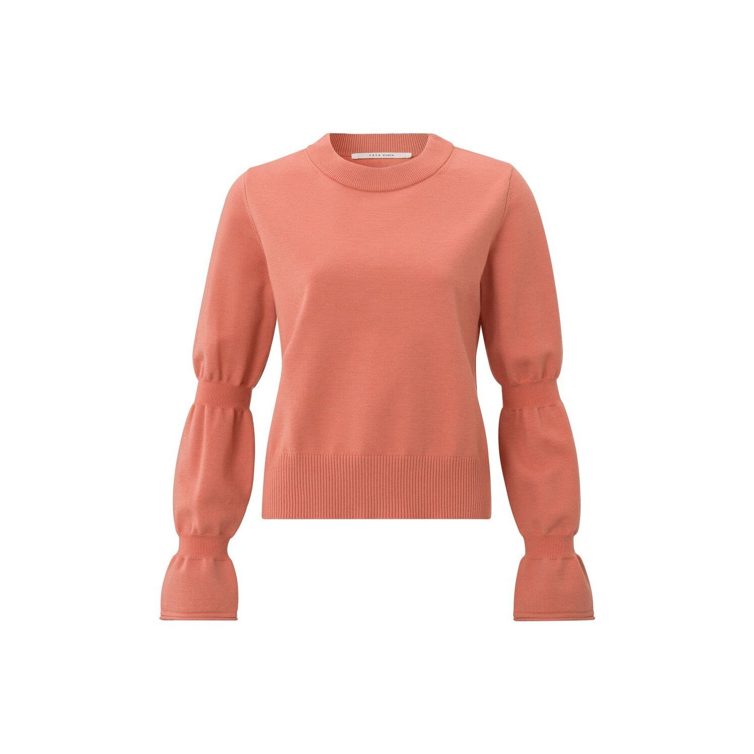 Yaya sweater with sleeve detail crabapple red