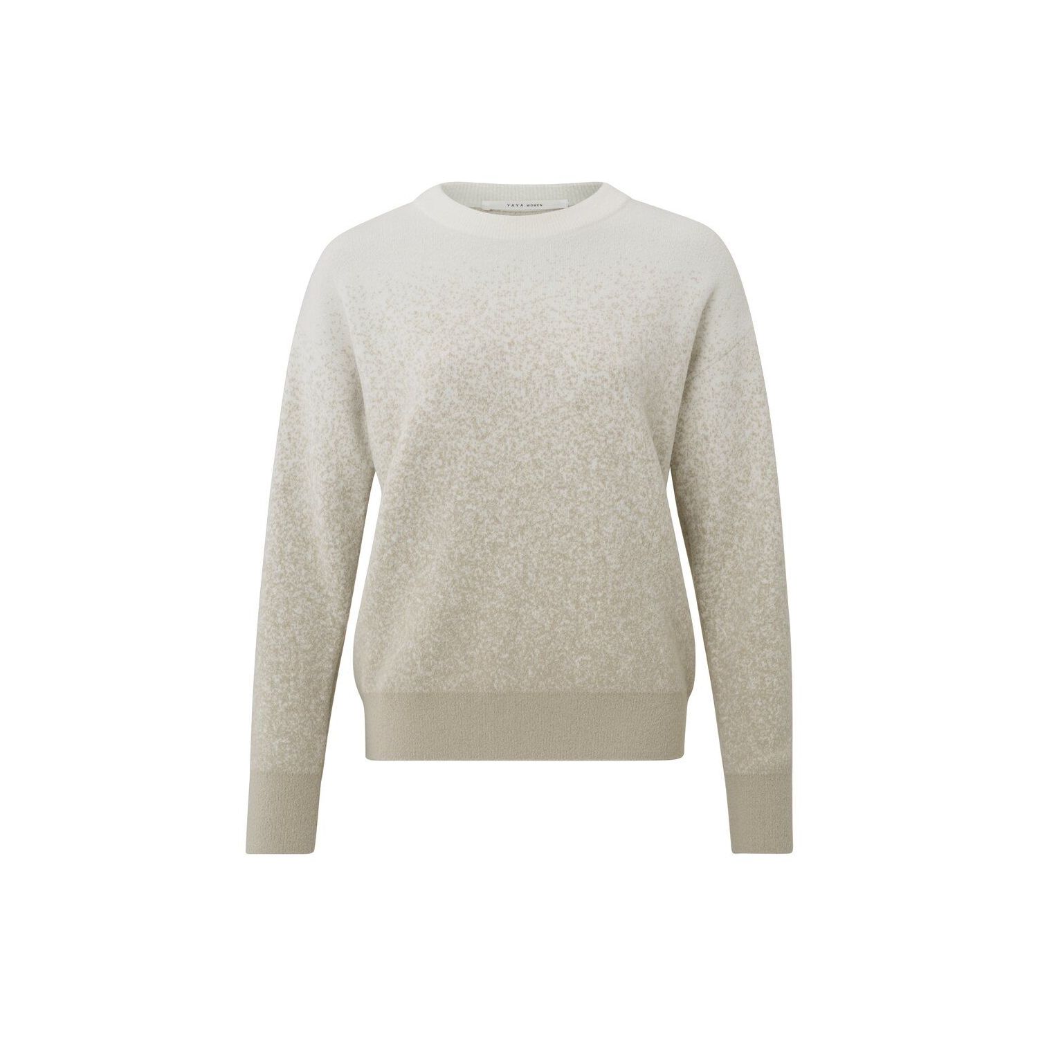 Yaya dip dye sweater l/s cashmere brown dessin