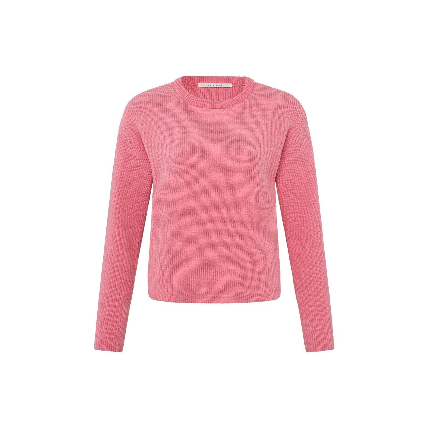 Yaya chenille sweater l/s morning glory pink