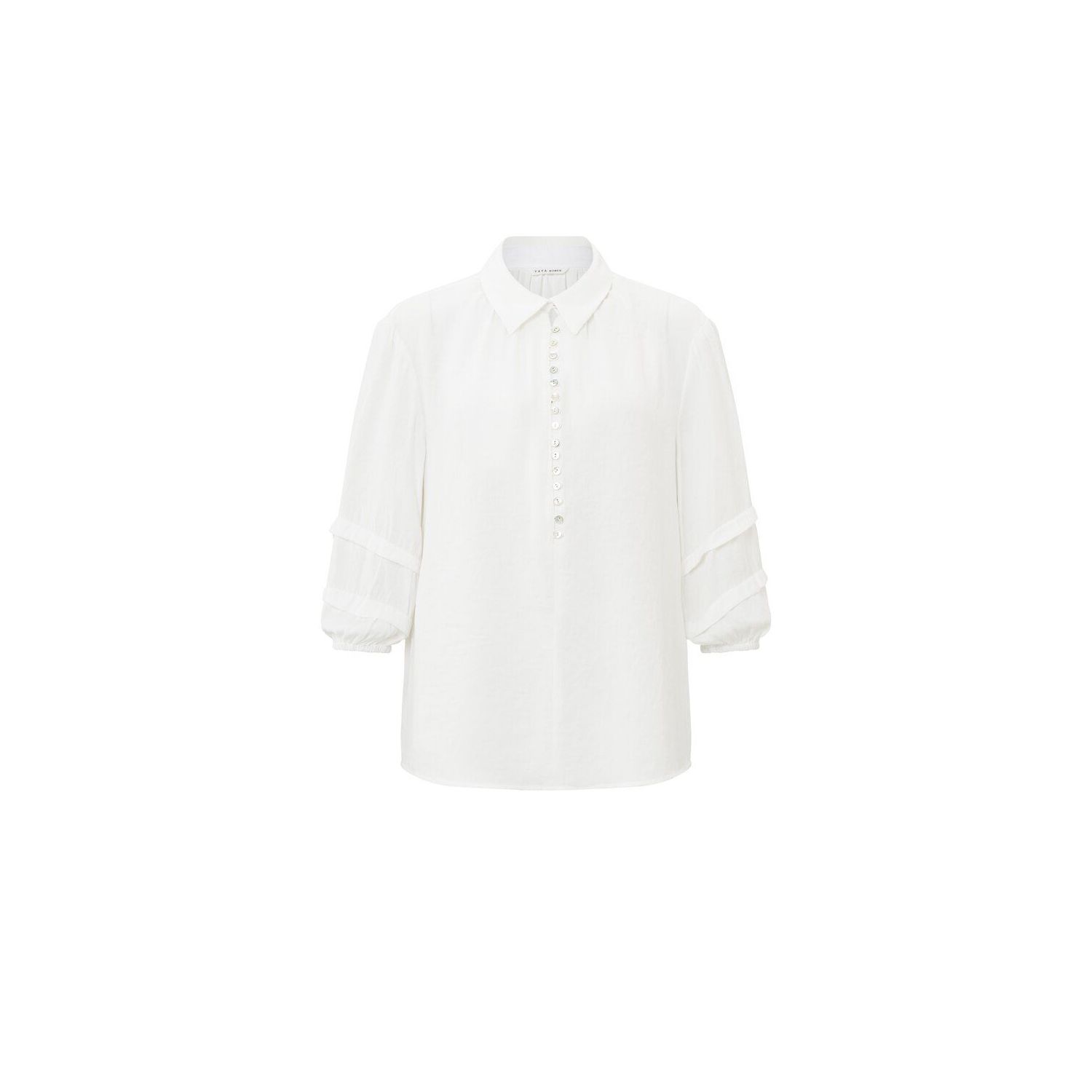 YAYA blouse with bell sleeve star white