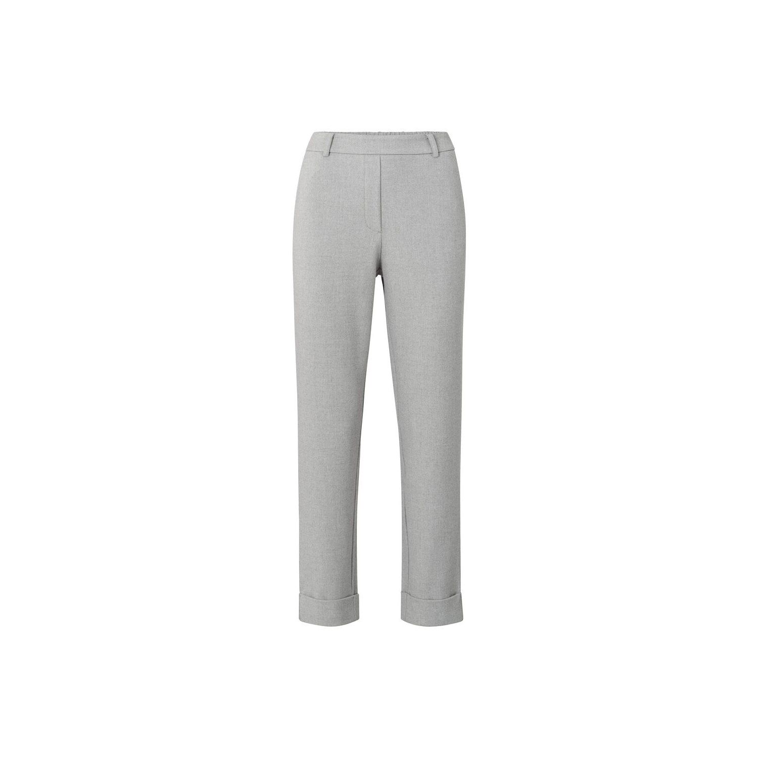 Yaya soft pantalon straight leg grey melange