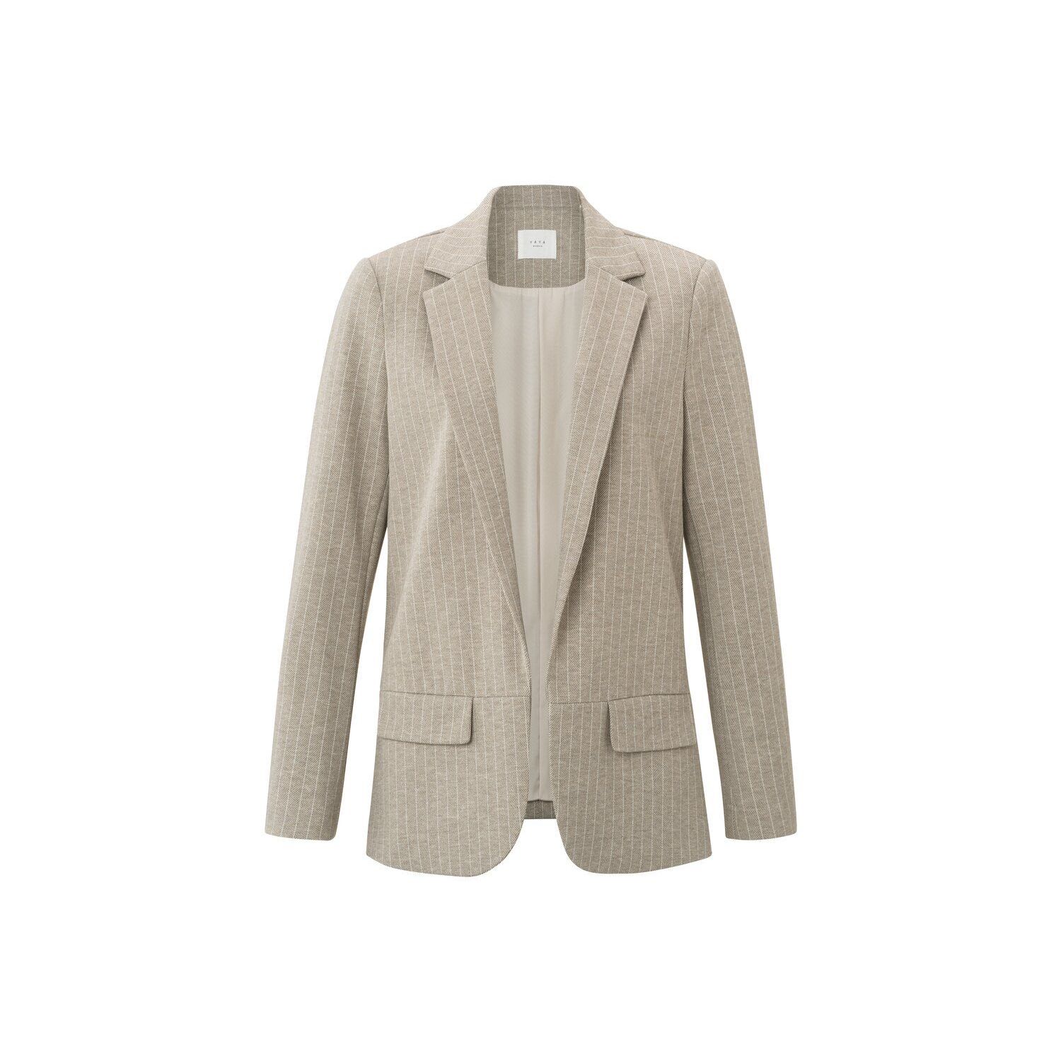 Yaya soft blazer cashmere brown dessin