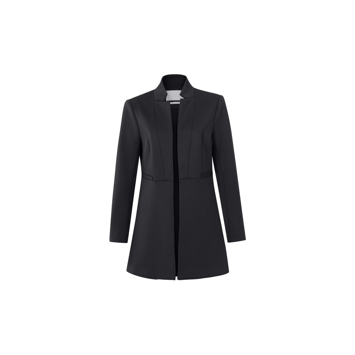 Yaya long scuba blazer stretch phantom