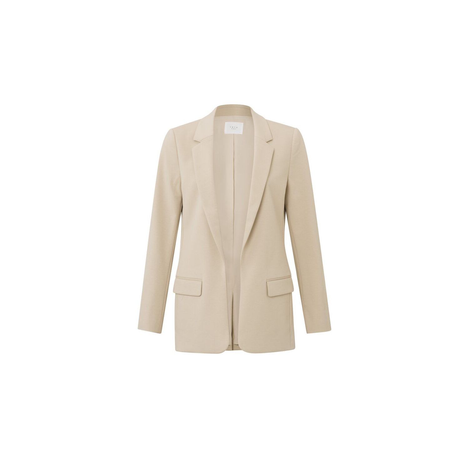 Yaya jersey loose fit blazer oxford tan sand