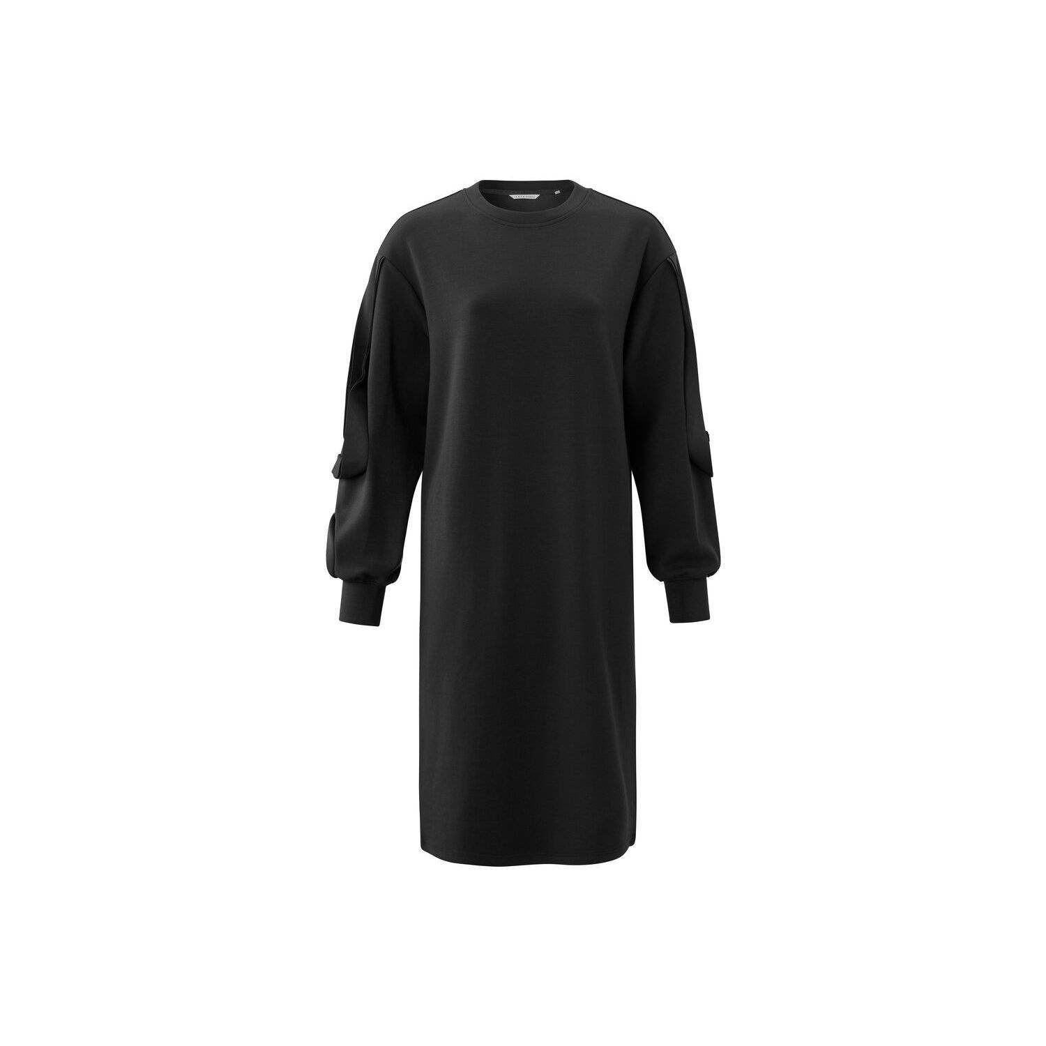 Yaya sweatdress with ruffle black