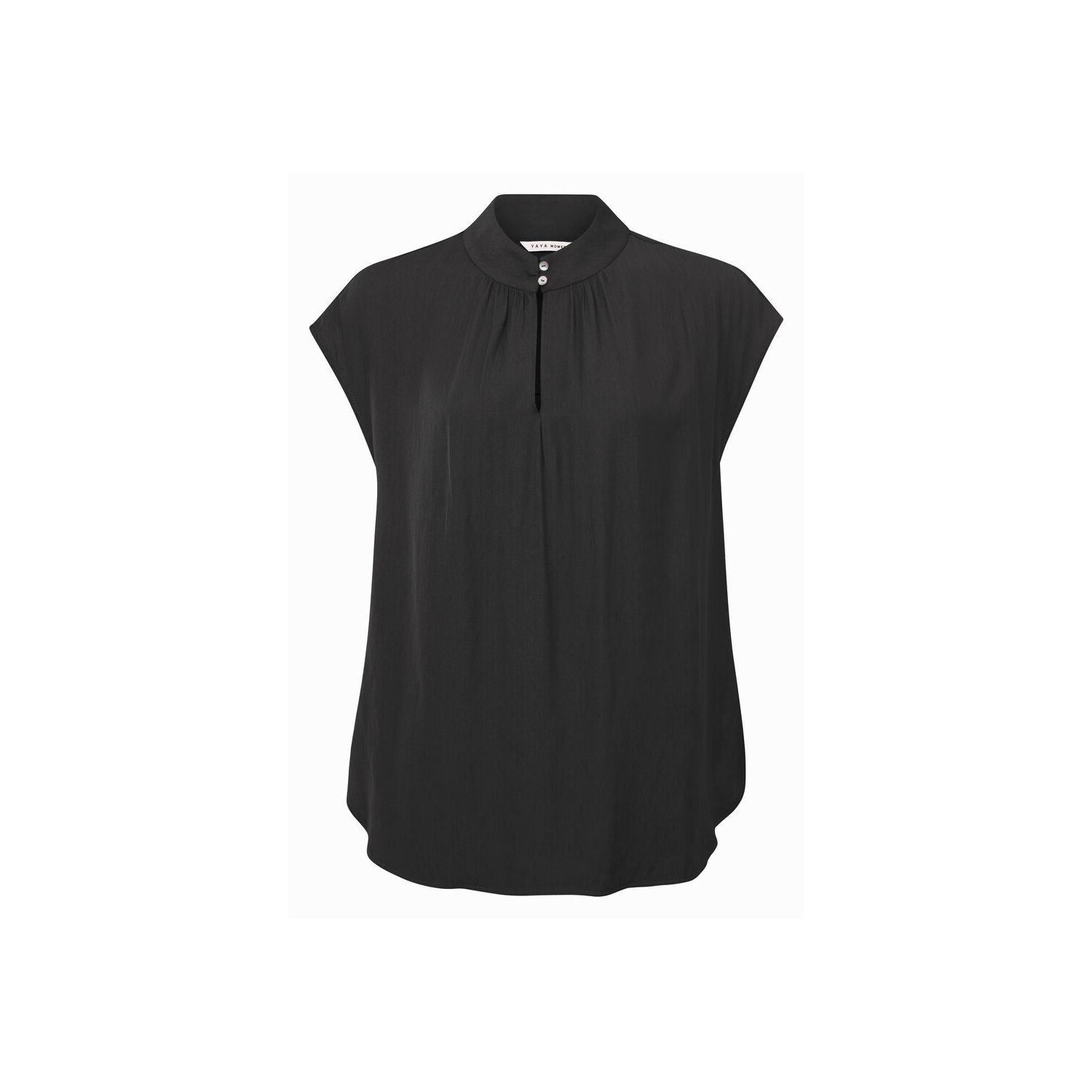 Yaya woven sleeveless top bristol black
