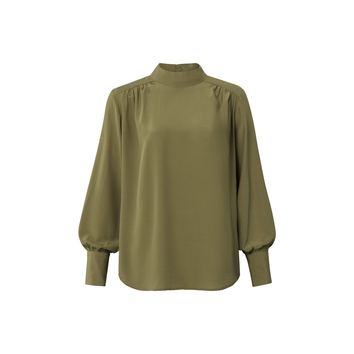 Yaya high neck top olive green