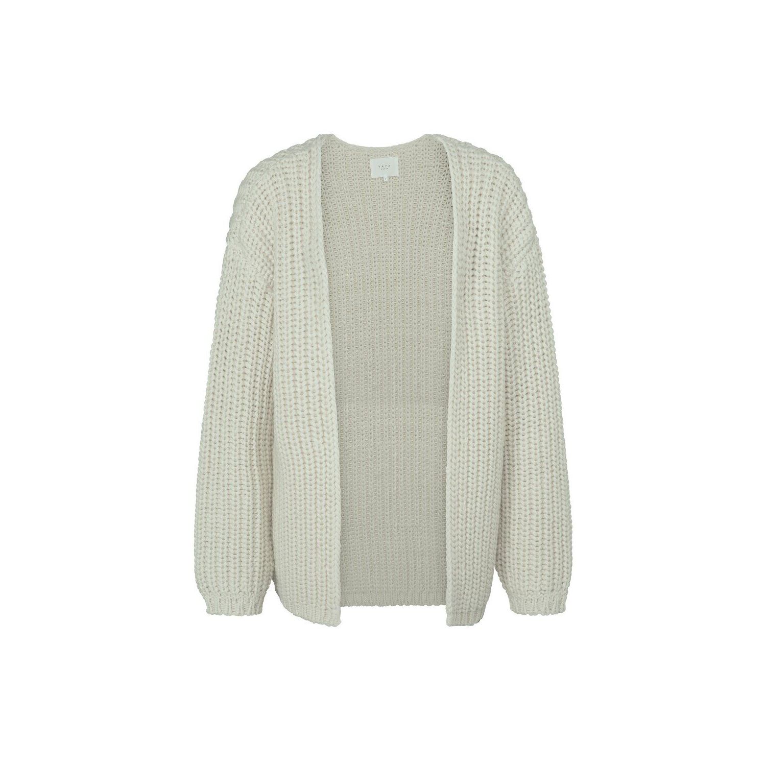 Yaya heavy yarn cardigan l/s brazilian sand