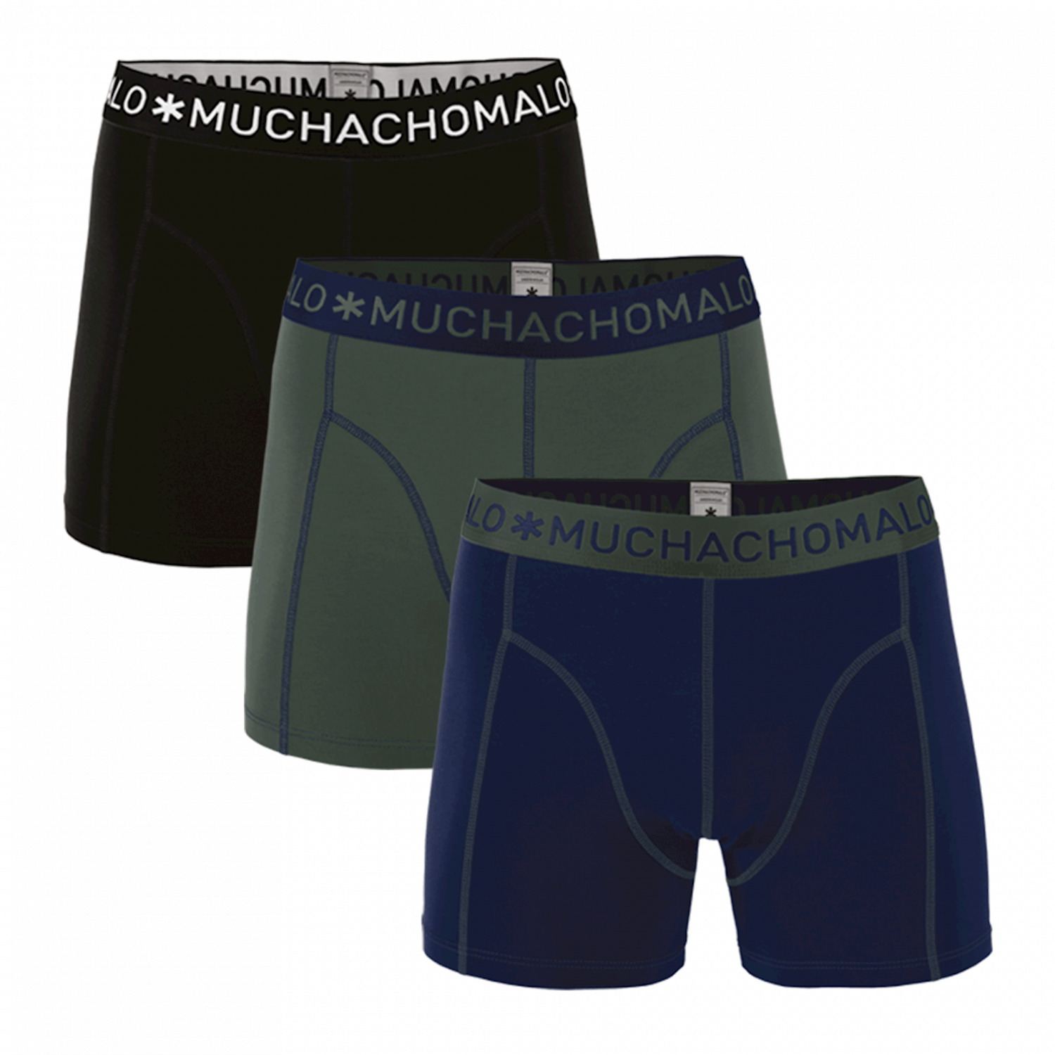 Muchachomalo solid boxershort deep blue black