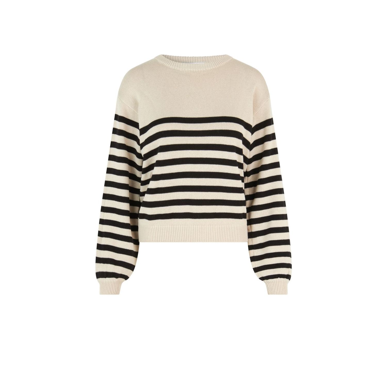 Modström archie o-neck sweater black stripe