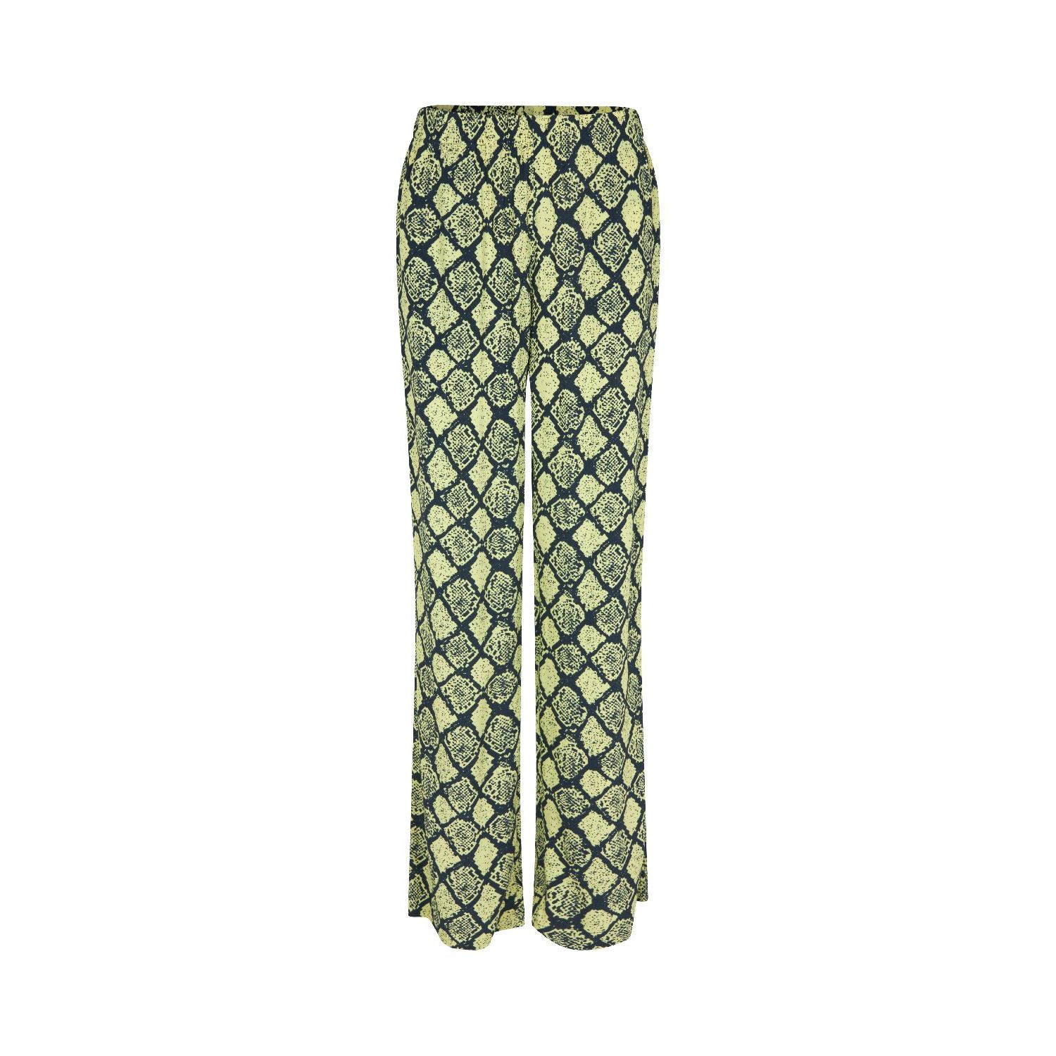 Modström camila print pants yellow snake