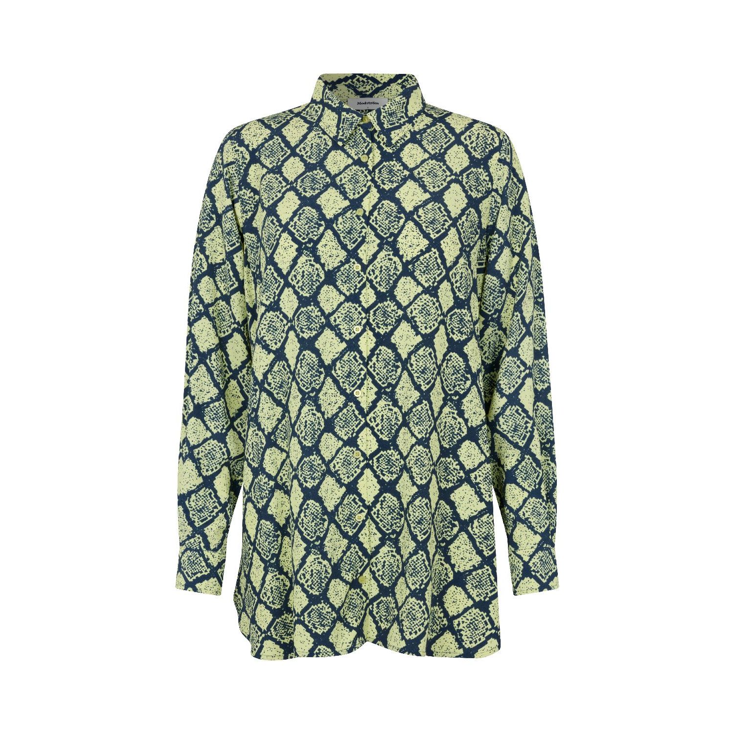 Modström camila print shirt yellow snake