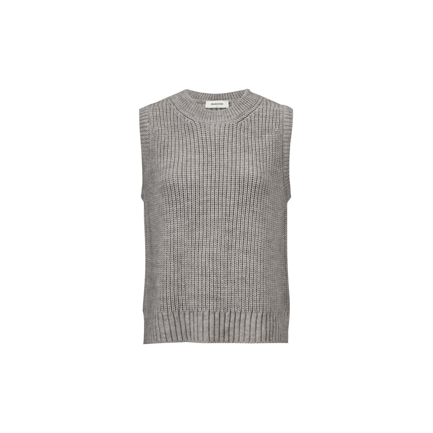 Modström timme vest spencer light grey melange