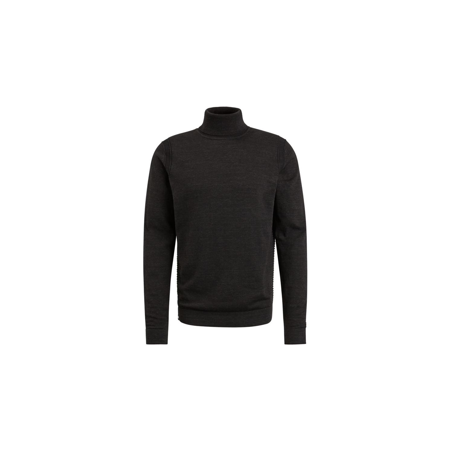 Cast Iron turtleneck cotton heather plated black