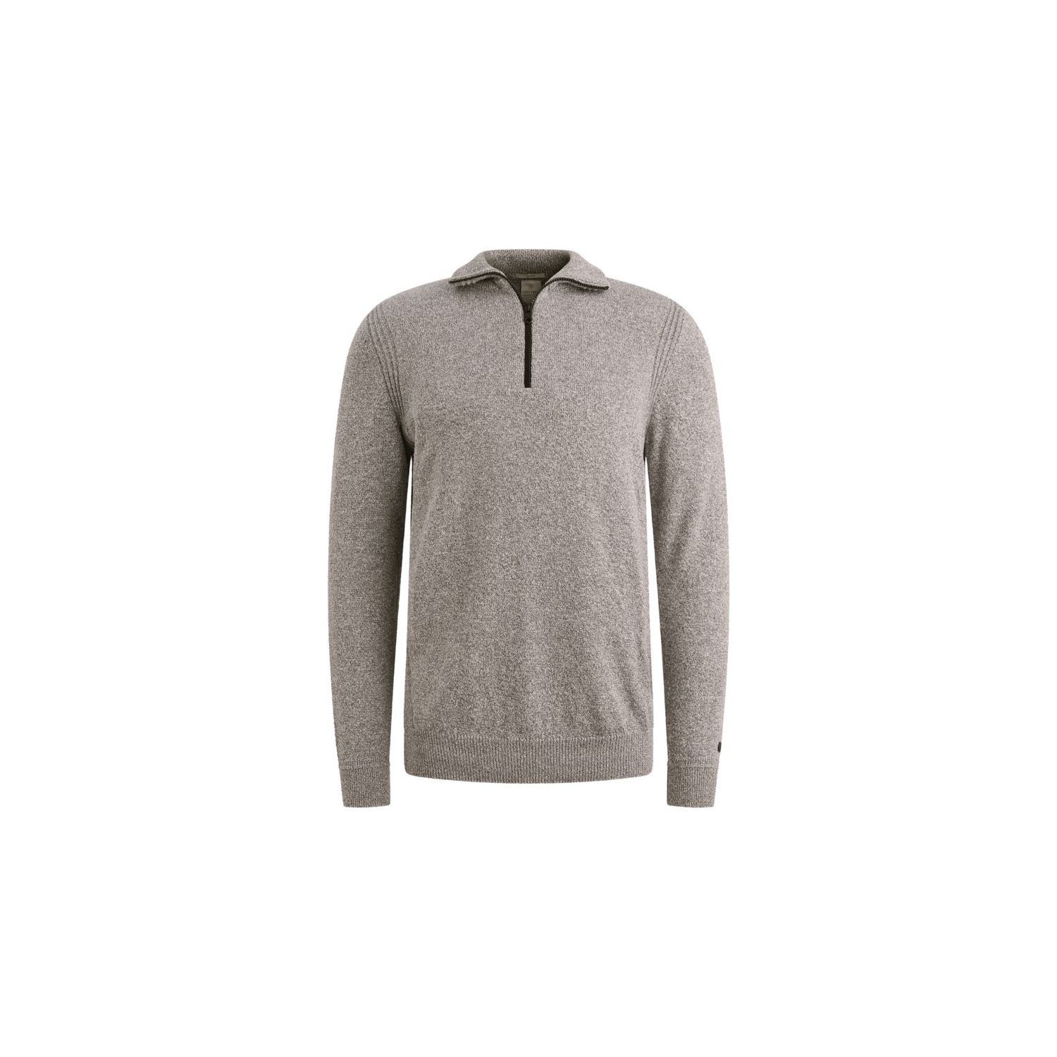 Cast Iron Half zip collar cotton mix Grisaille