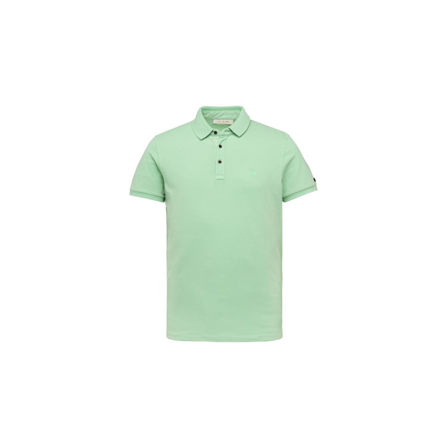 Cast iron polo slim fit light pique stretch ocean