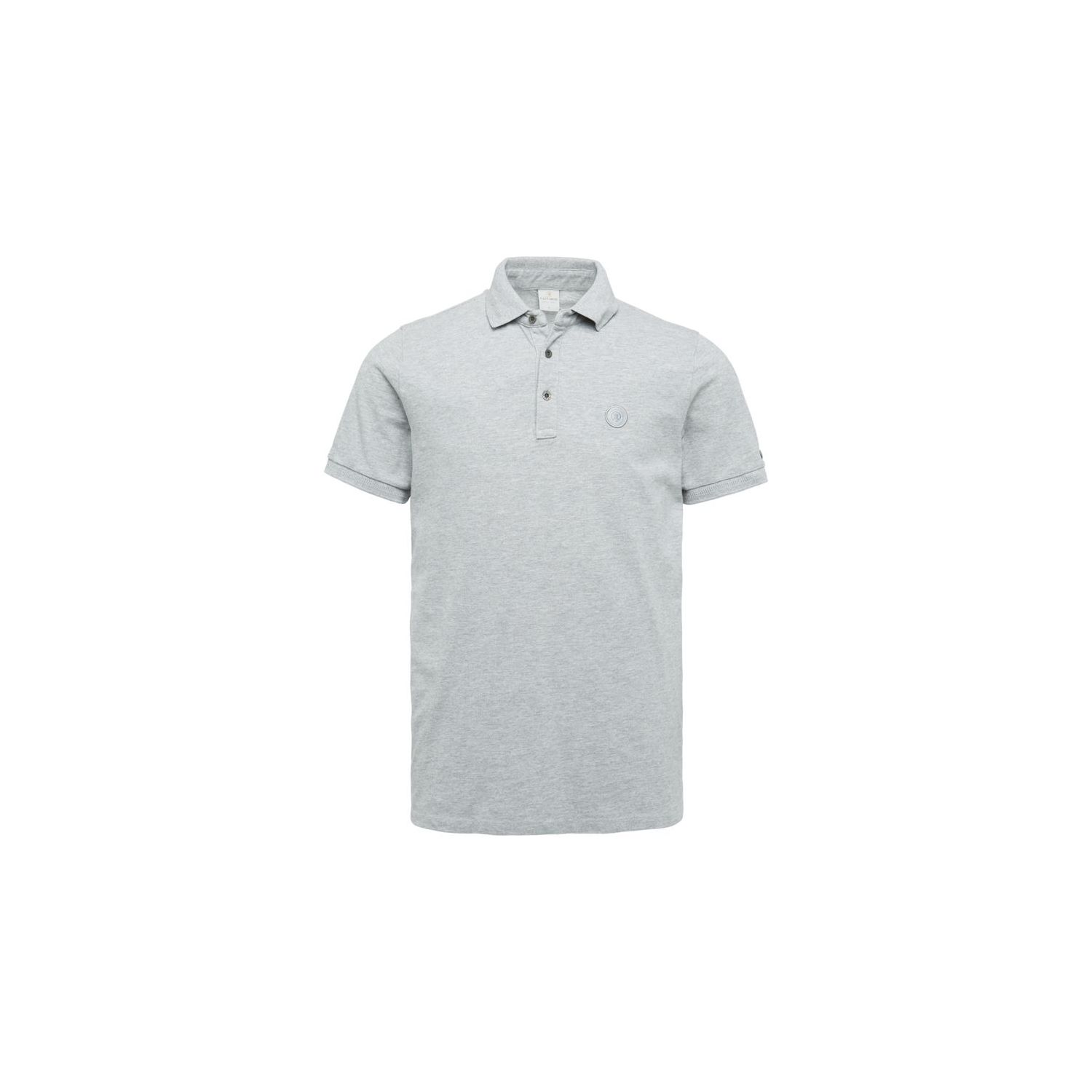 Cast Iron polo organic cotton pique mid grey melee