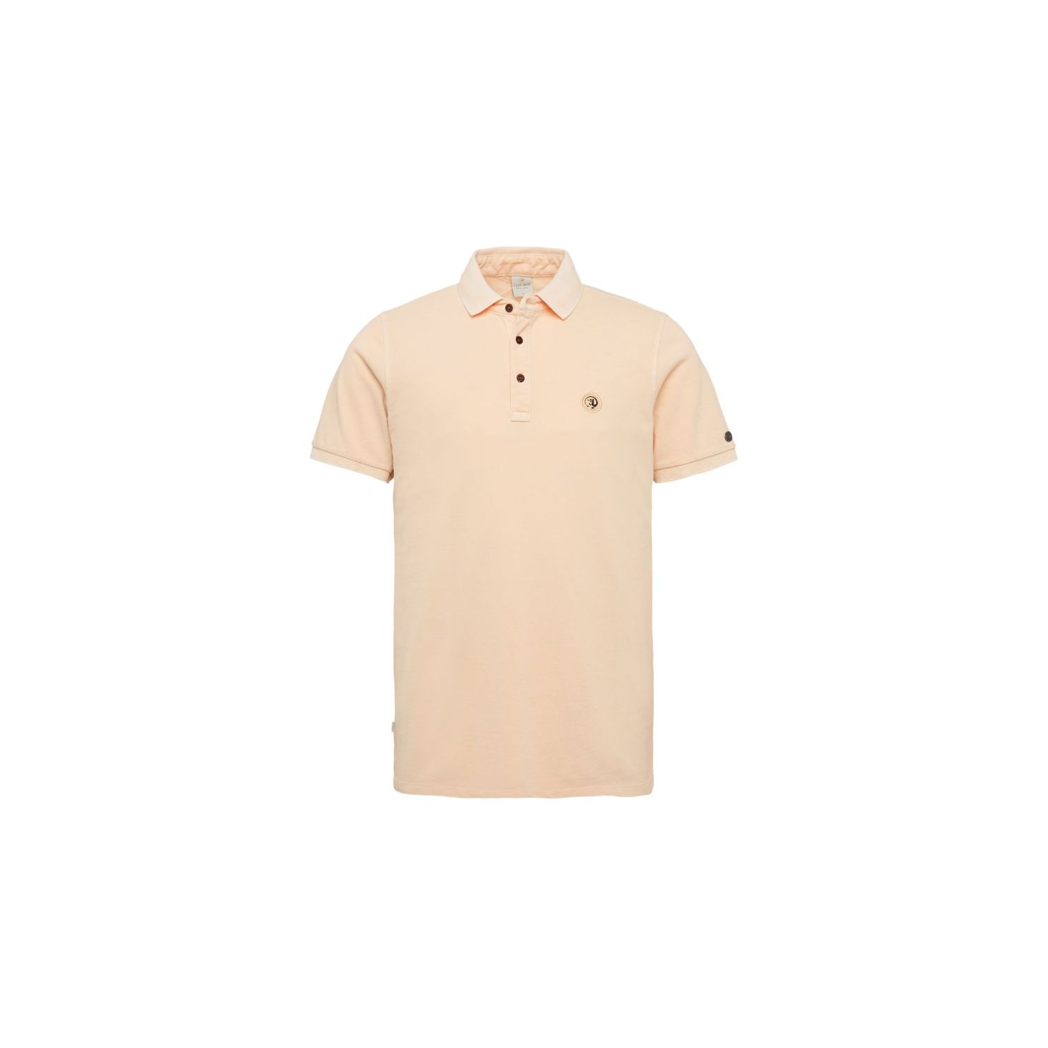 Cast Iron s/s polo cotton pique bleached apricot