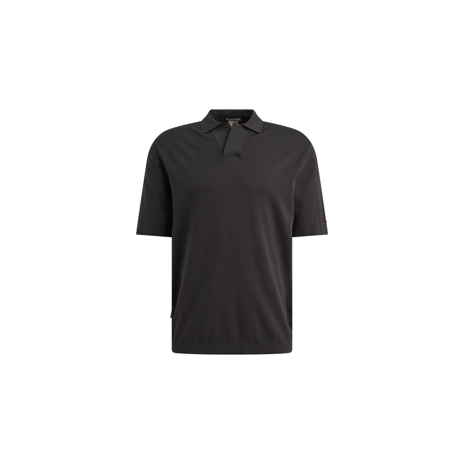 Cast Iron Short sleeve polo regular fit visc Black