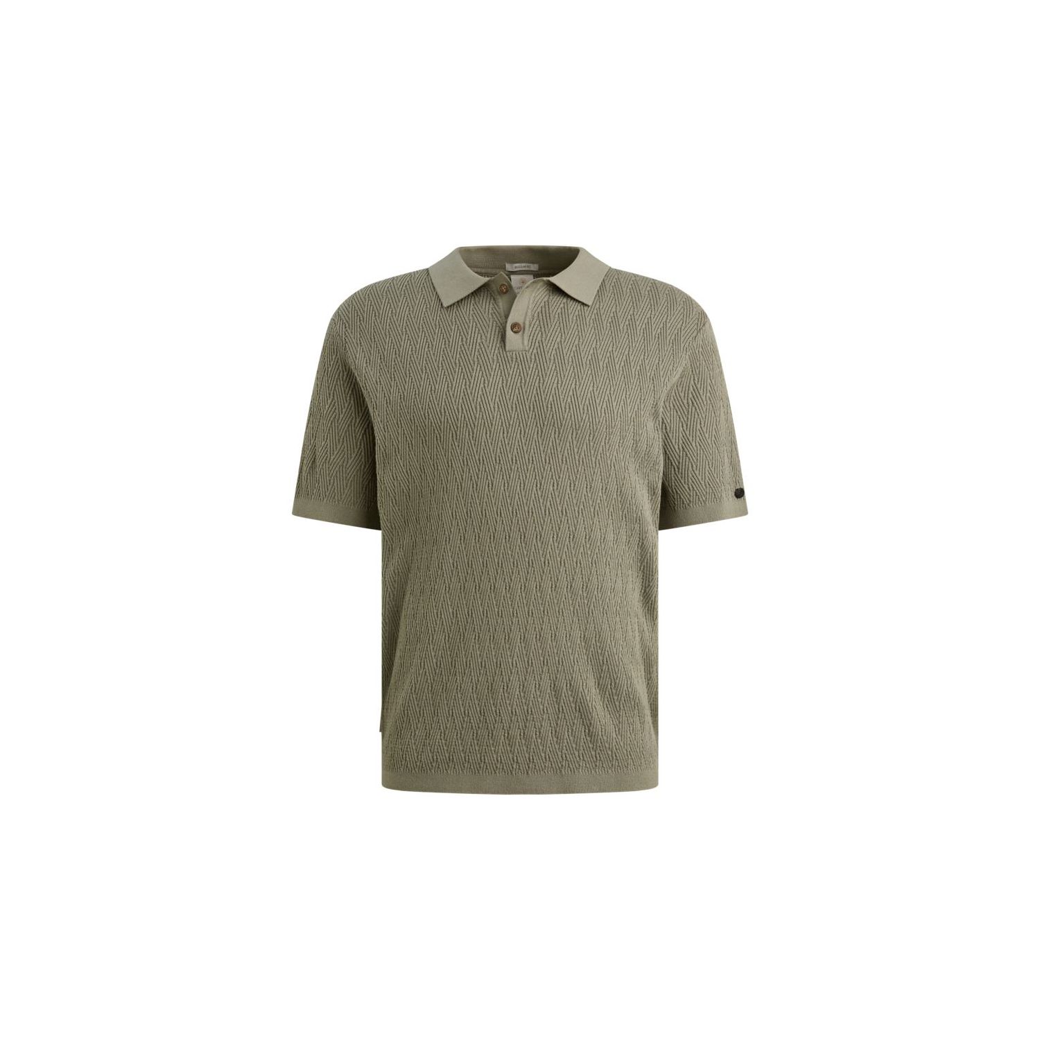 Cast Iron Short sleeve polo regular fit cott Vetiv