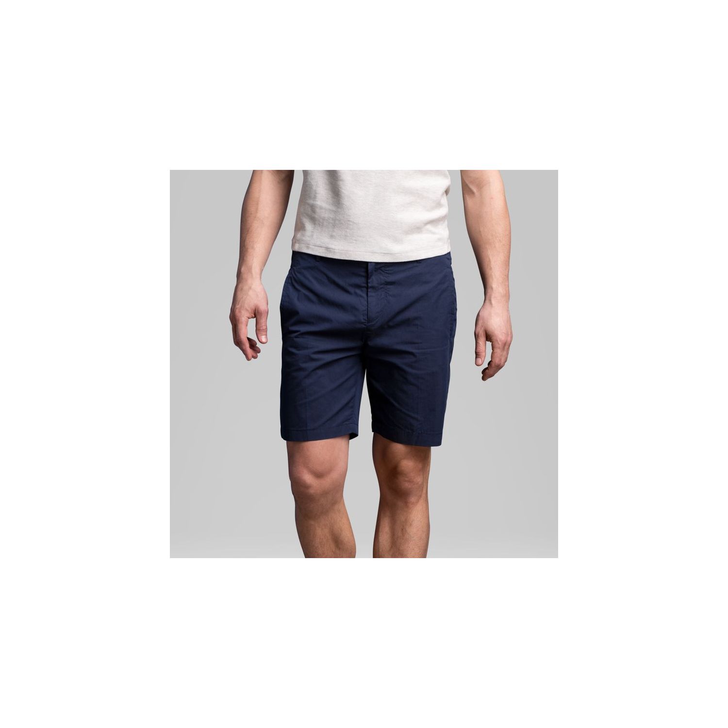 Cast iron chino short hybrid martime blue