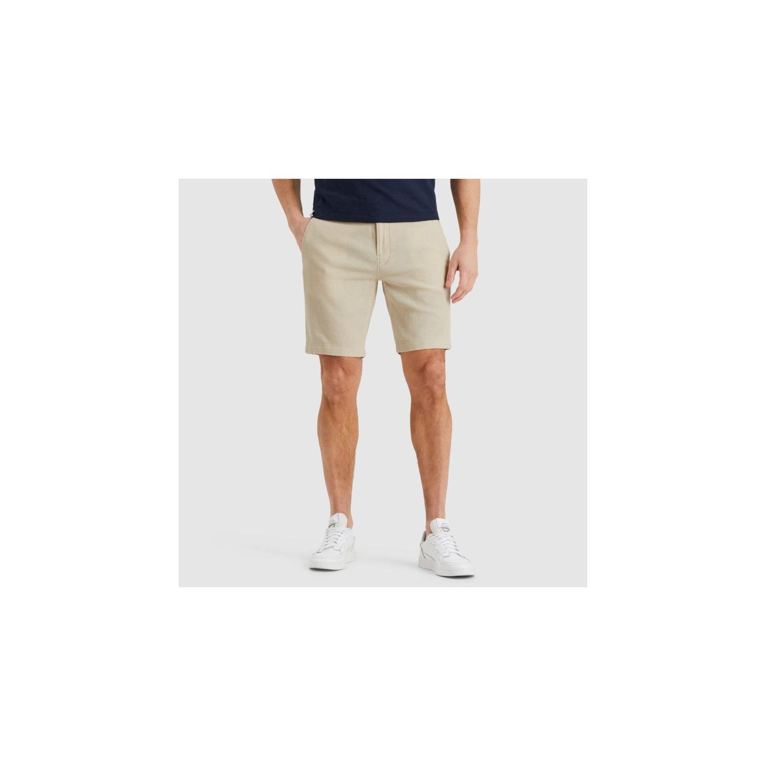 Cast iron chino short structure silver birch