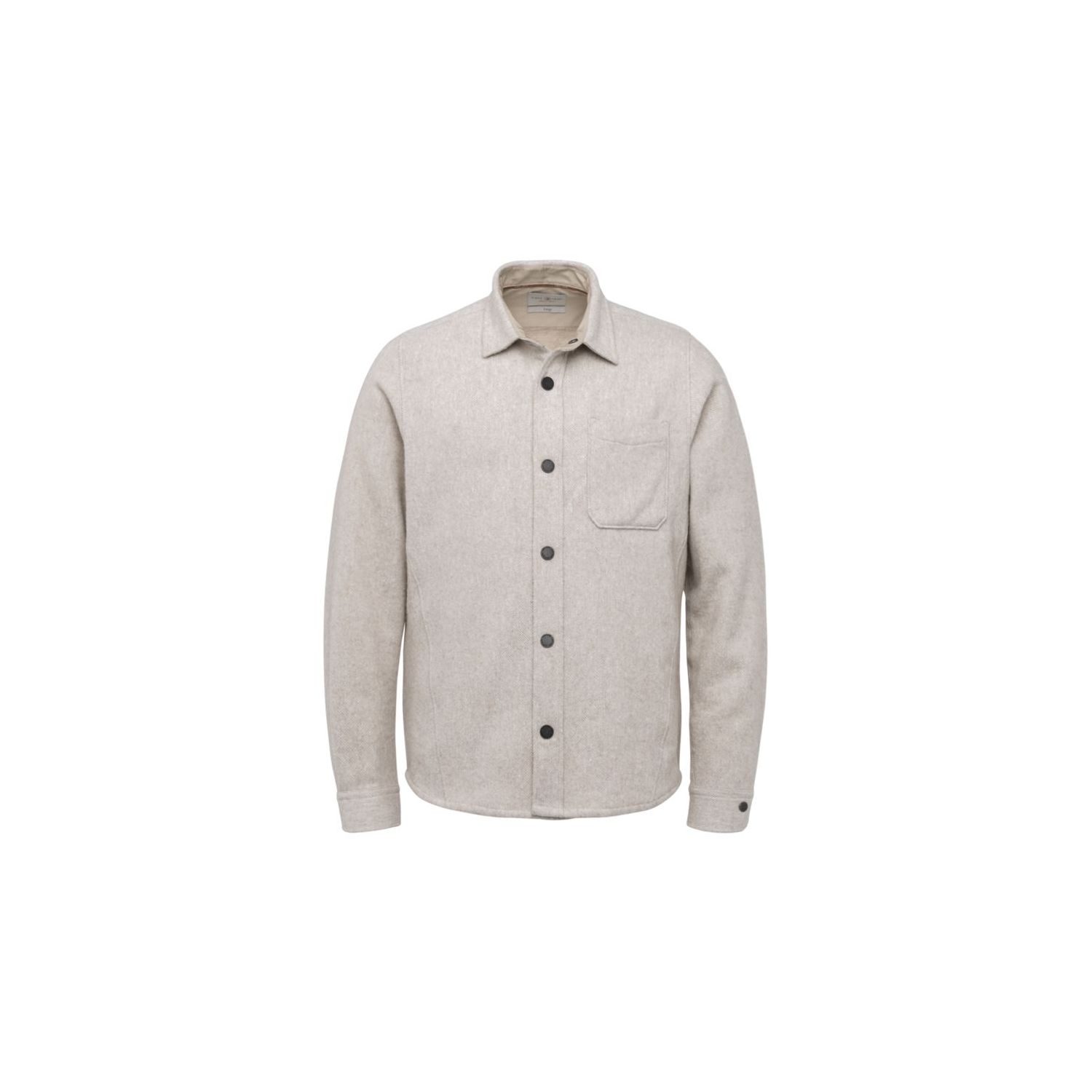 Cast Iron shirt wool blend relaxed fit silver lini