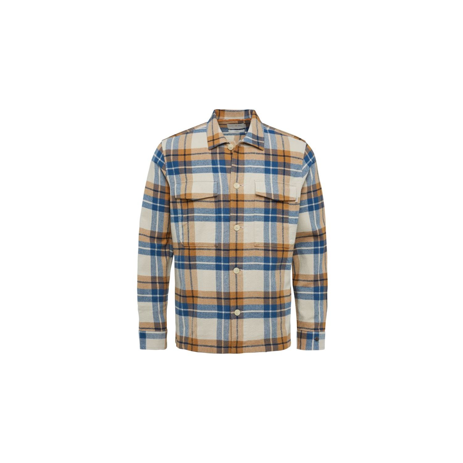 Cast Iron l/s shirt dyed check dijon