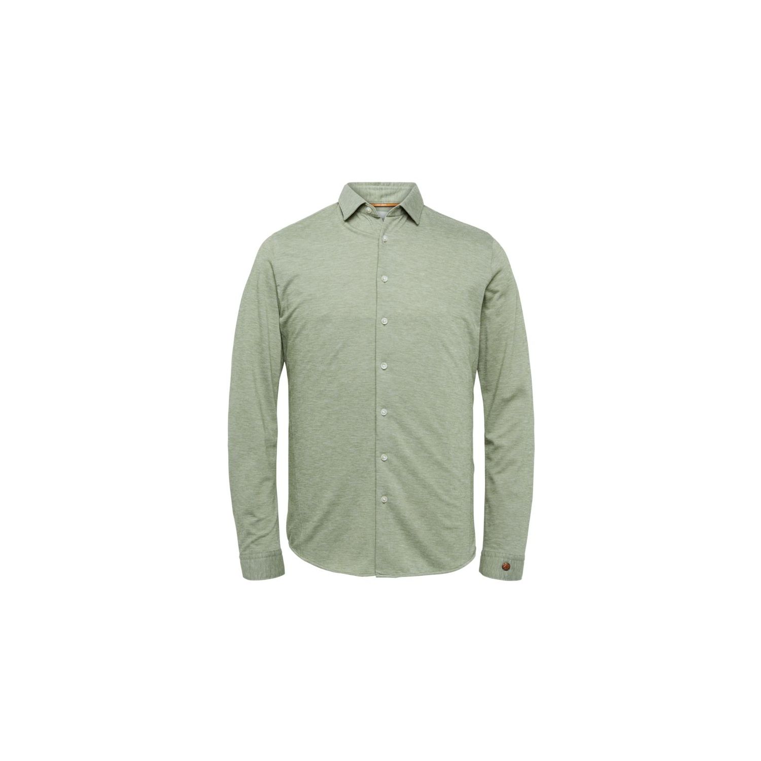 Cast Iron l/s shirt jersey pique capulet olive