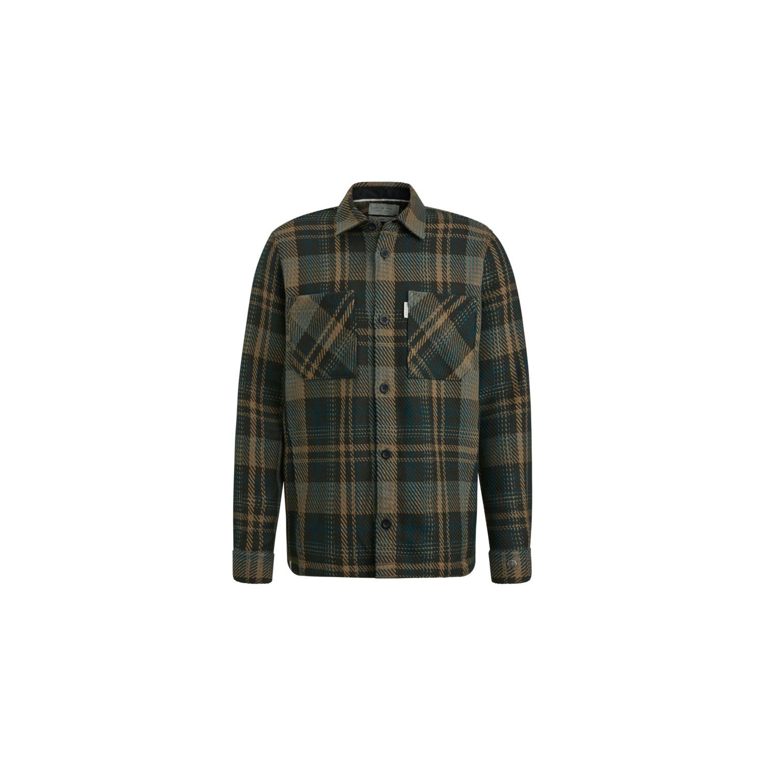 Cast Ironl/s shirt check regular fit jet black