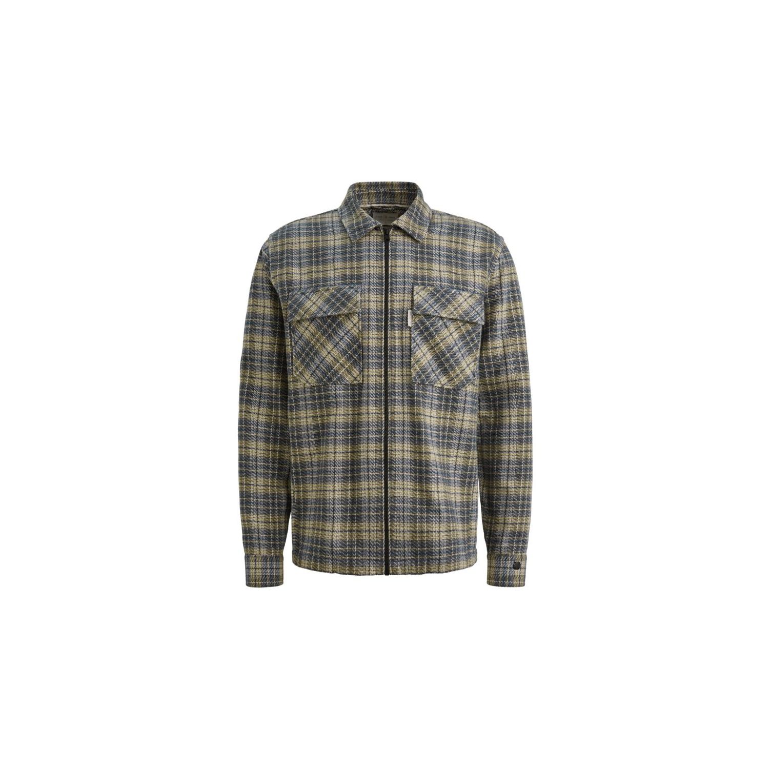 Cast Iron LONG SLEEVE SHIRT Mouline check br Grisa