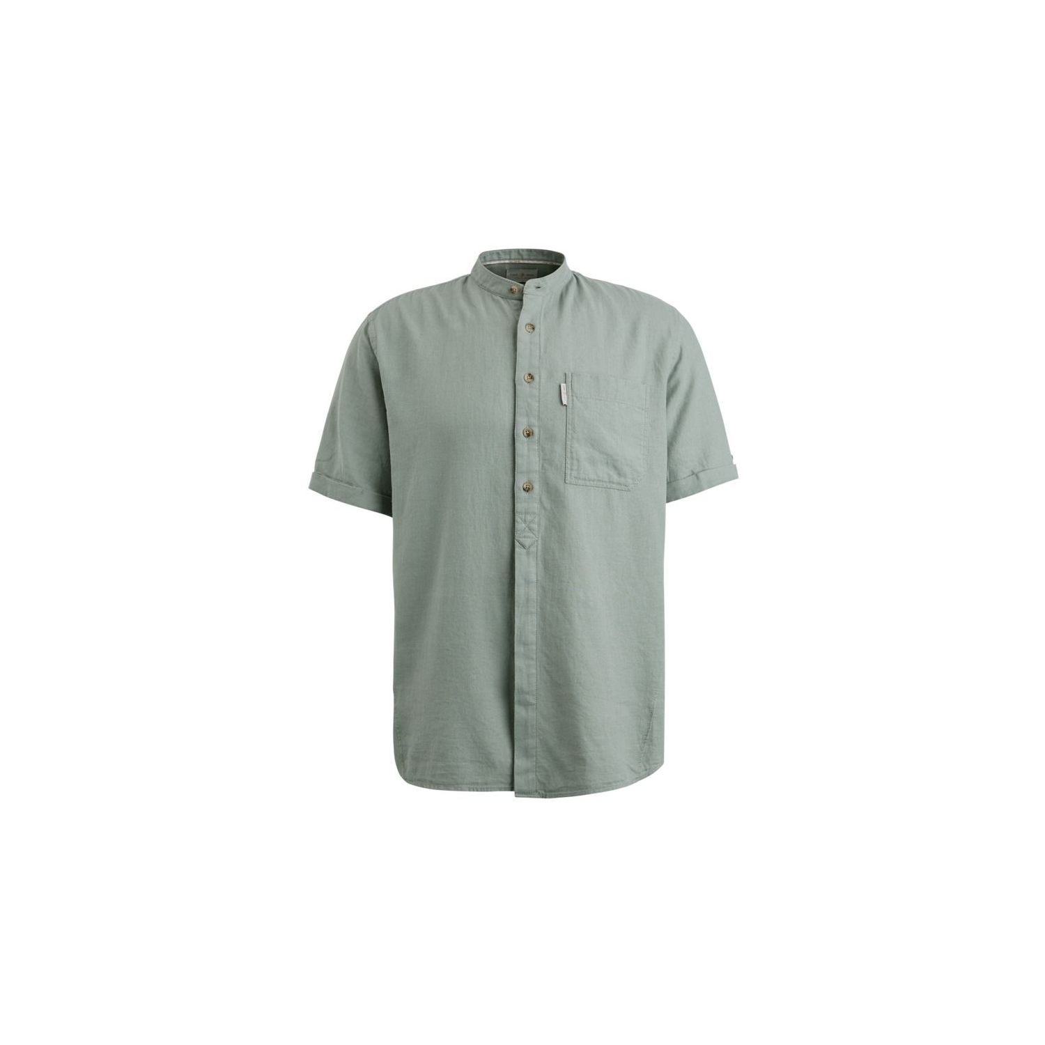 Cast Iron s/s shirt cotton linen twill lily pad