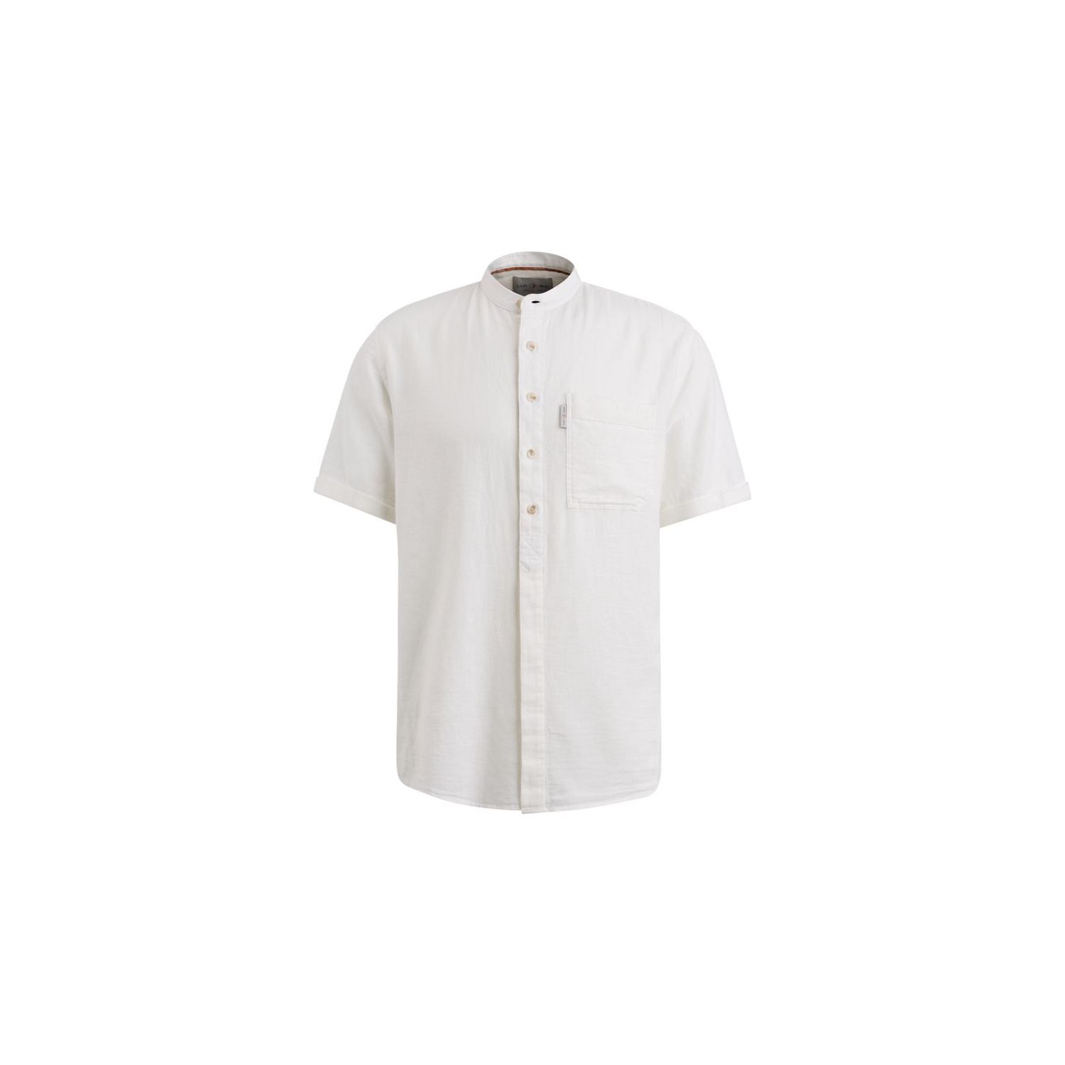 Cast Iron s/s shirt cotton linen twill snow white