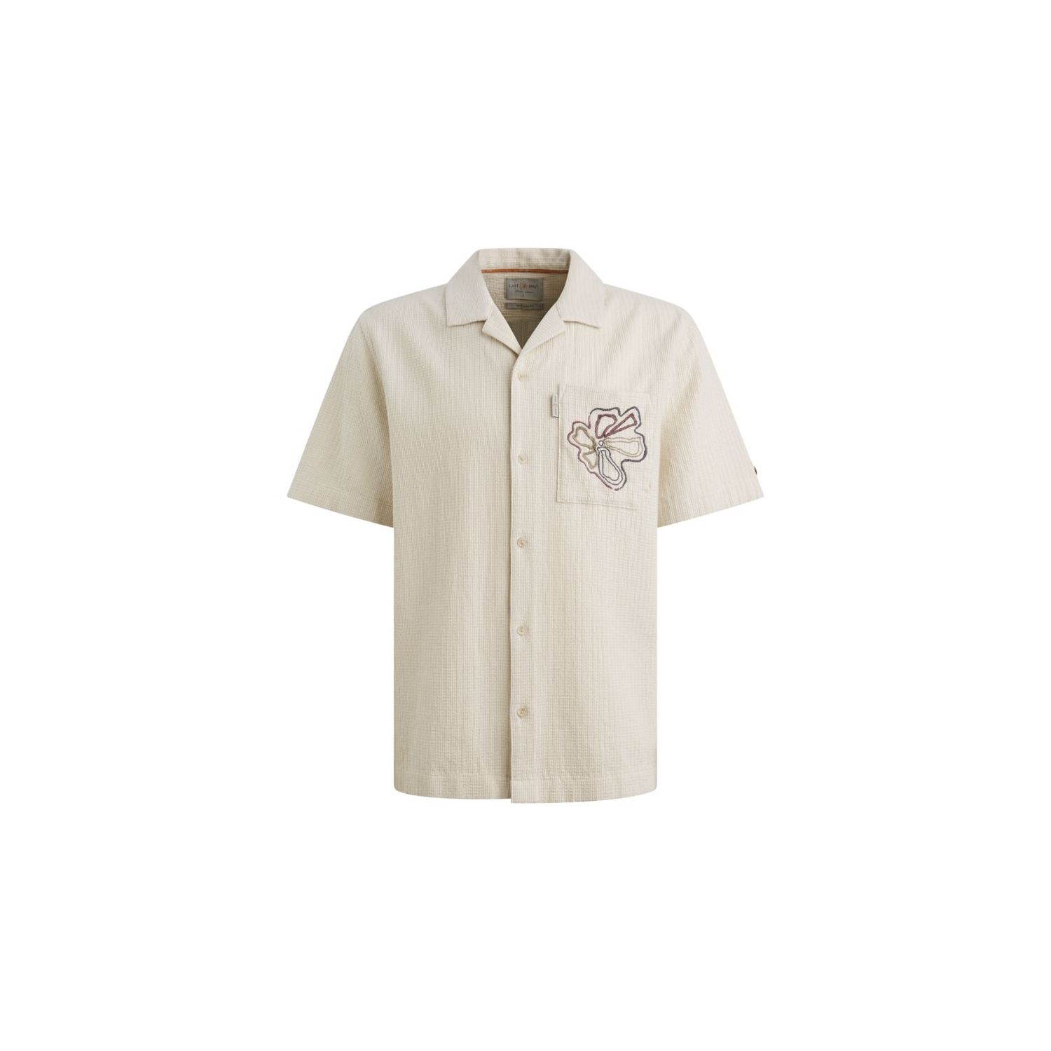 Cast Iron Short Sleeve Shirt Yarn dye struct Rock