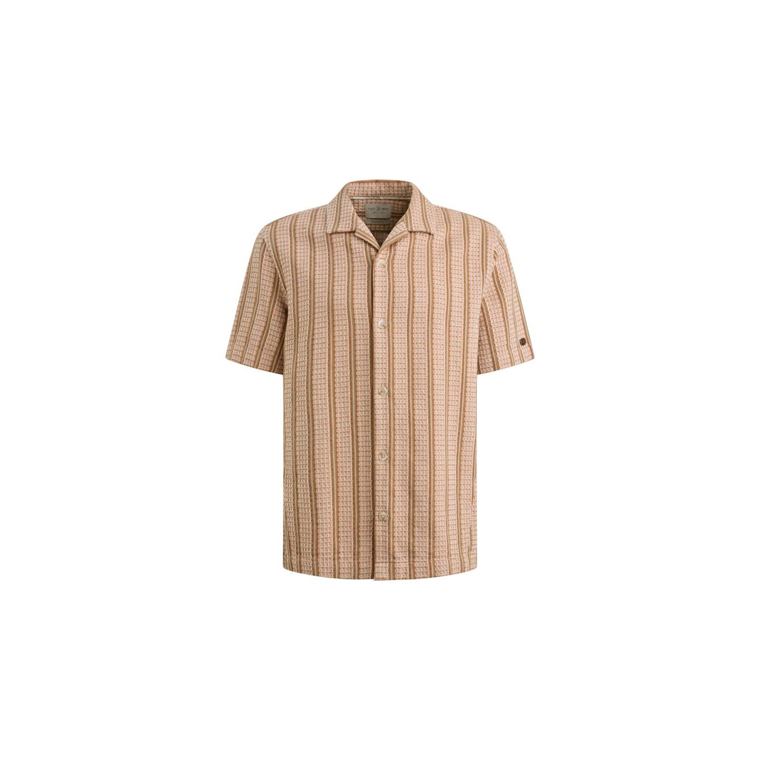 Cast Iron Short Sleeve Shirt Yarn dye stripe Sunbu