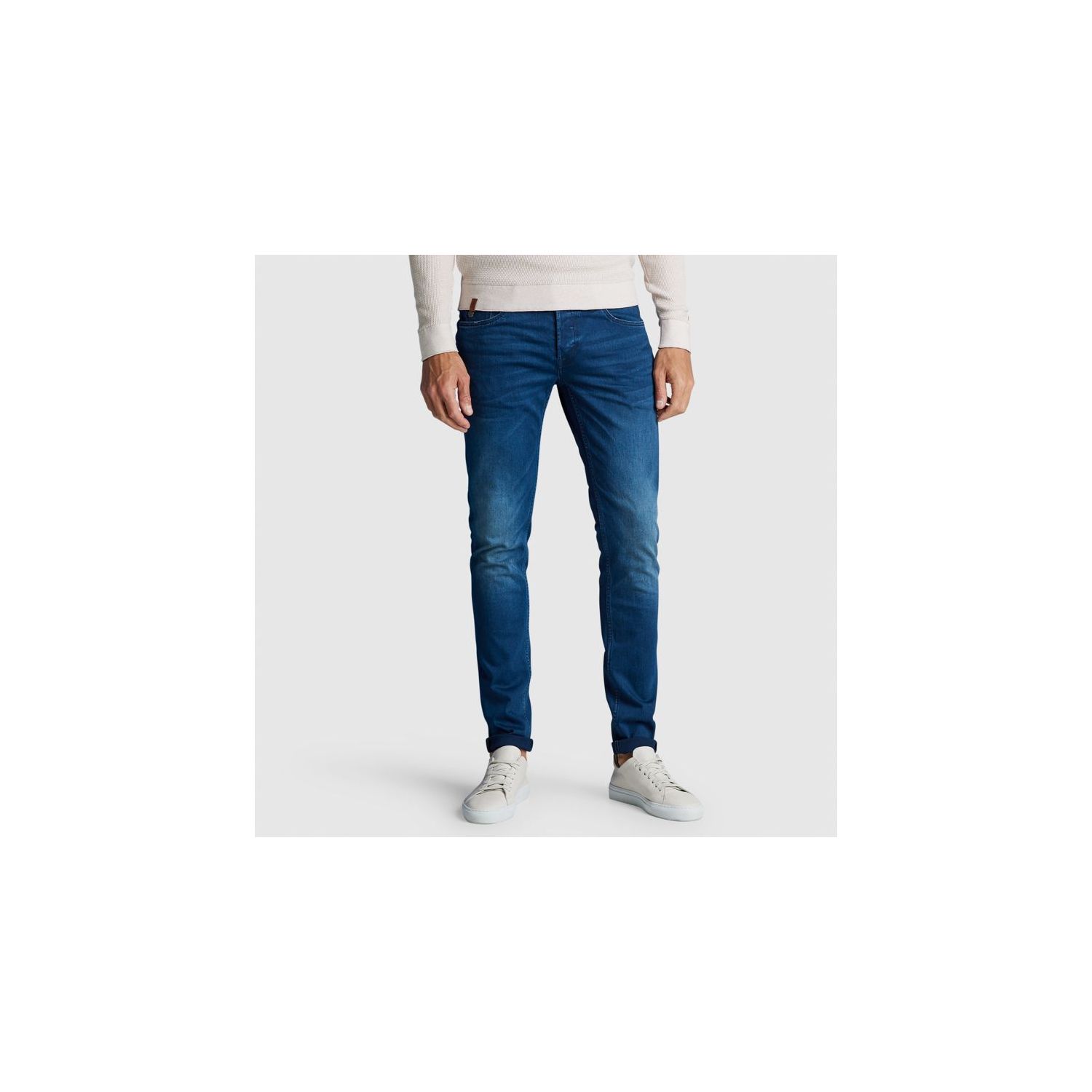 Cast Iron riser slim jeans blue blue finish
