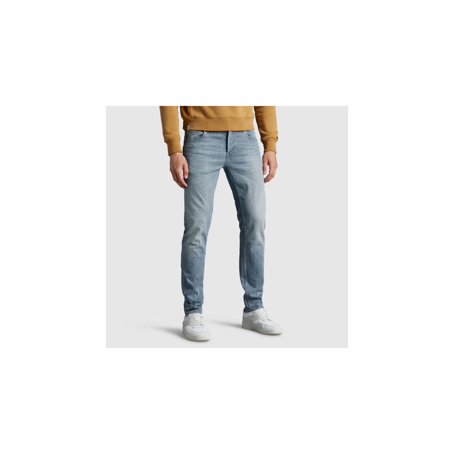 Cast Iron shiftback slim tapered jeans grey blue