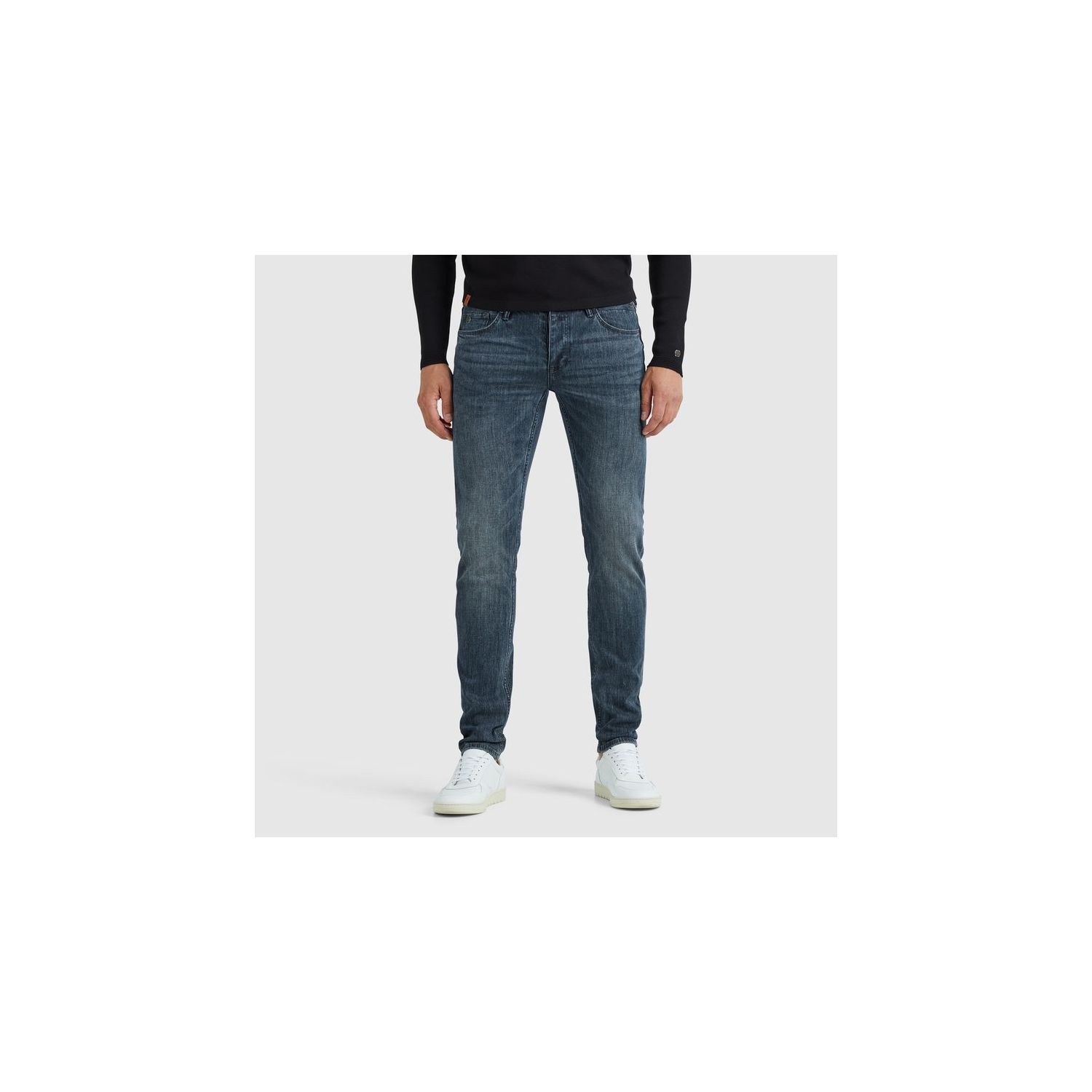 Cast Iron riser slim jeans dark structure indigo