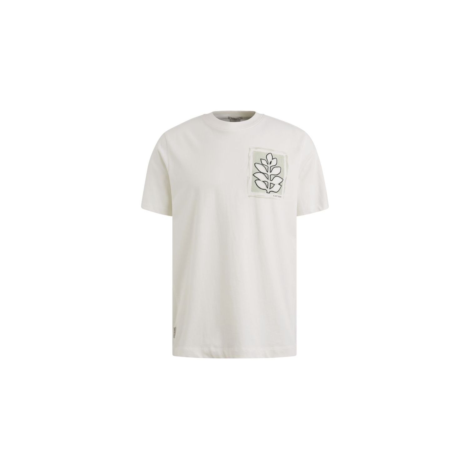 Cast iron ss r-neck single jersey snow white